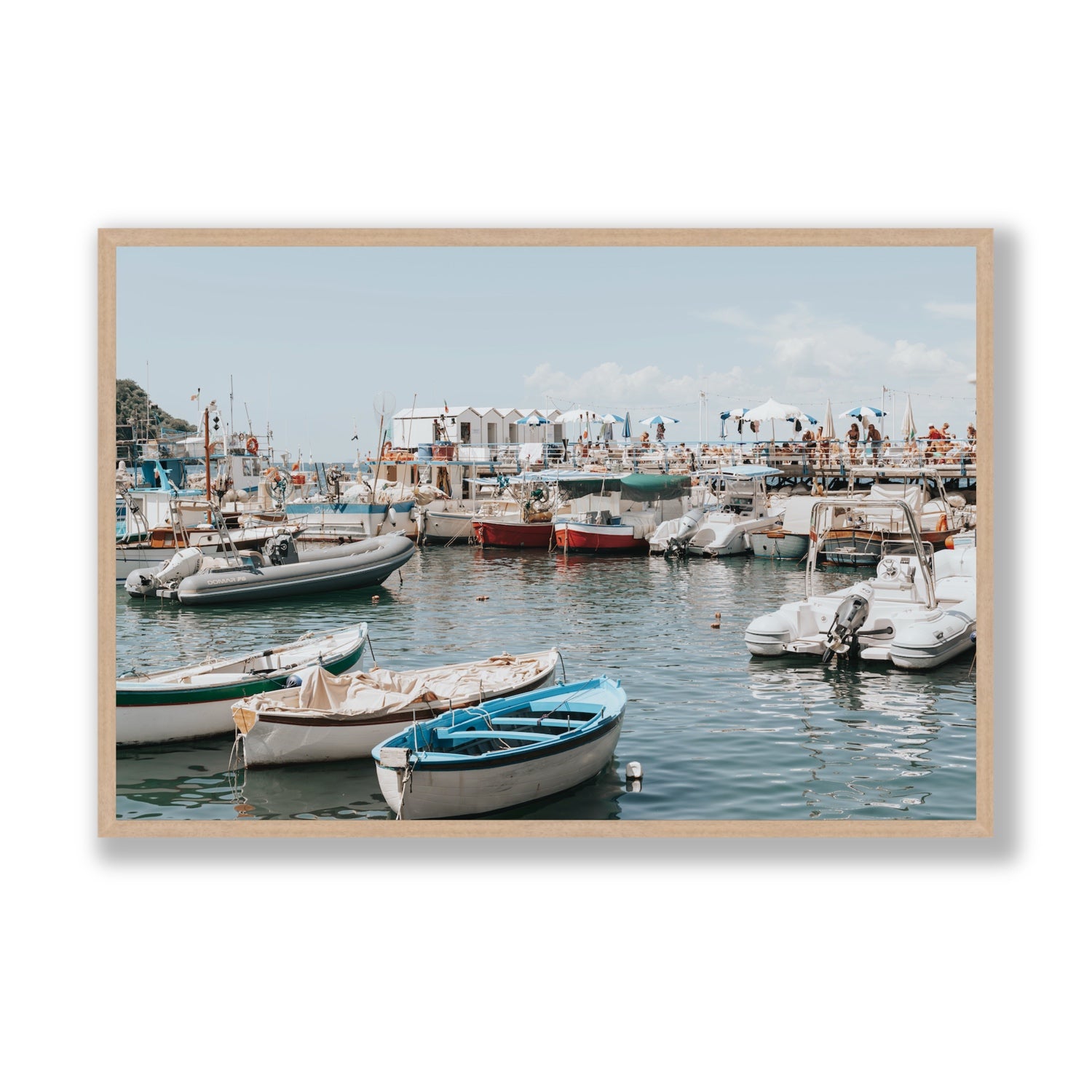 Antico Porto fine art print, Sorrento, Italy, Statement, Natural Oak Frame · Full Bleed, Fine Art Print