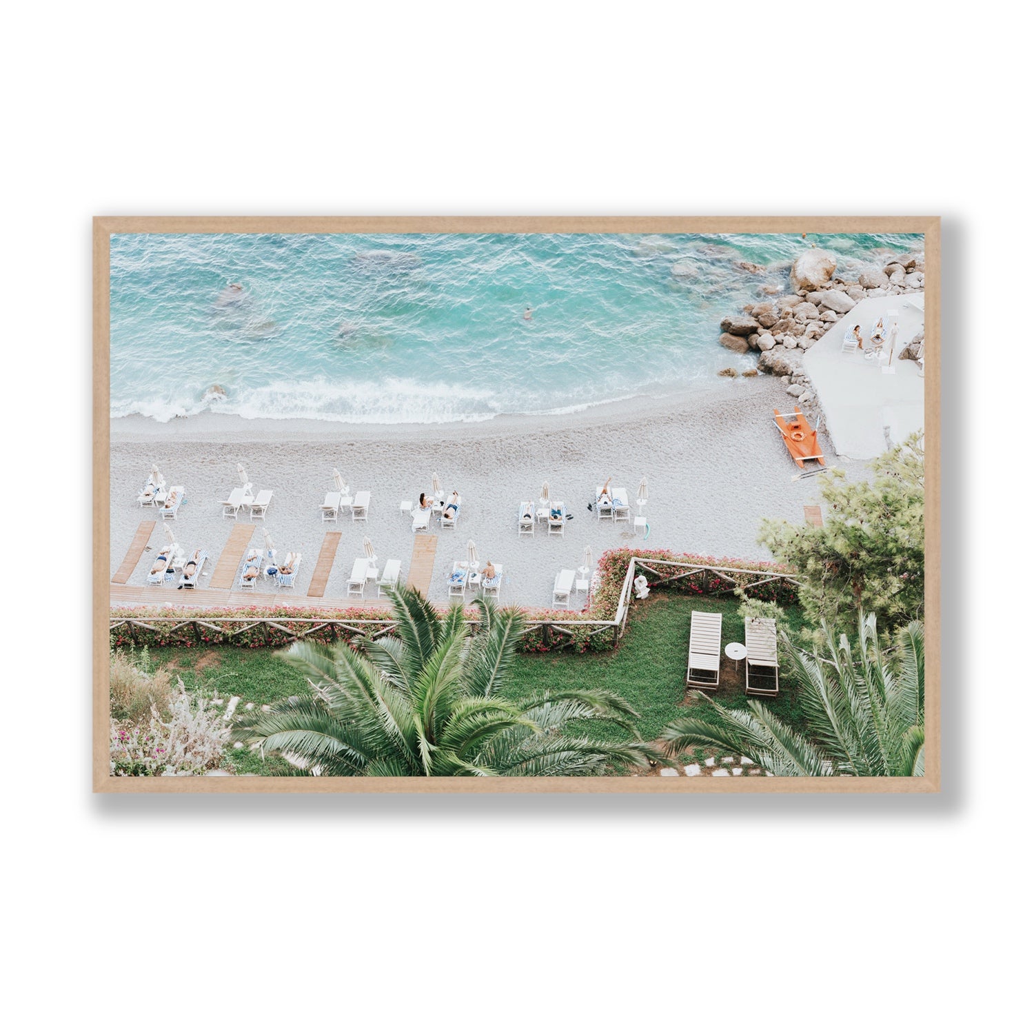 Elysian fine art print, Amalfi, Italy, Statement, Natural Oak Frame · Full Bleed, Fine Art Print