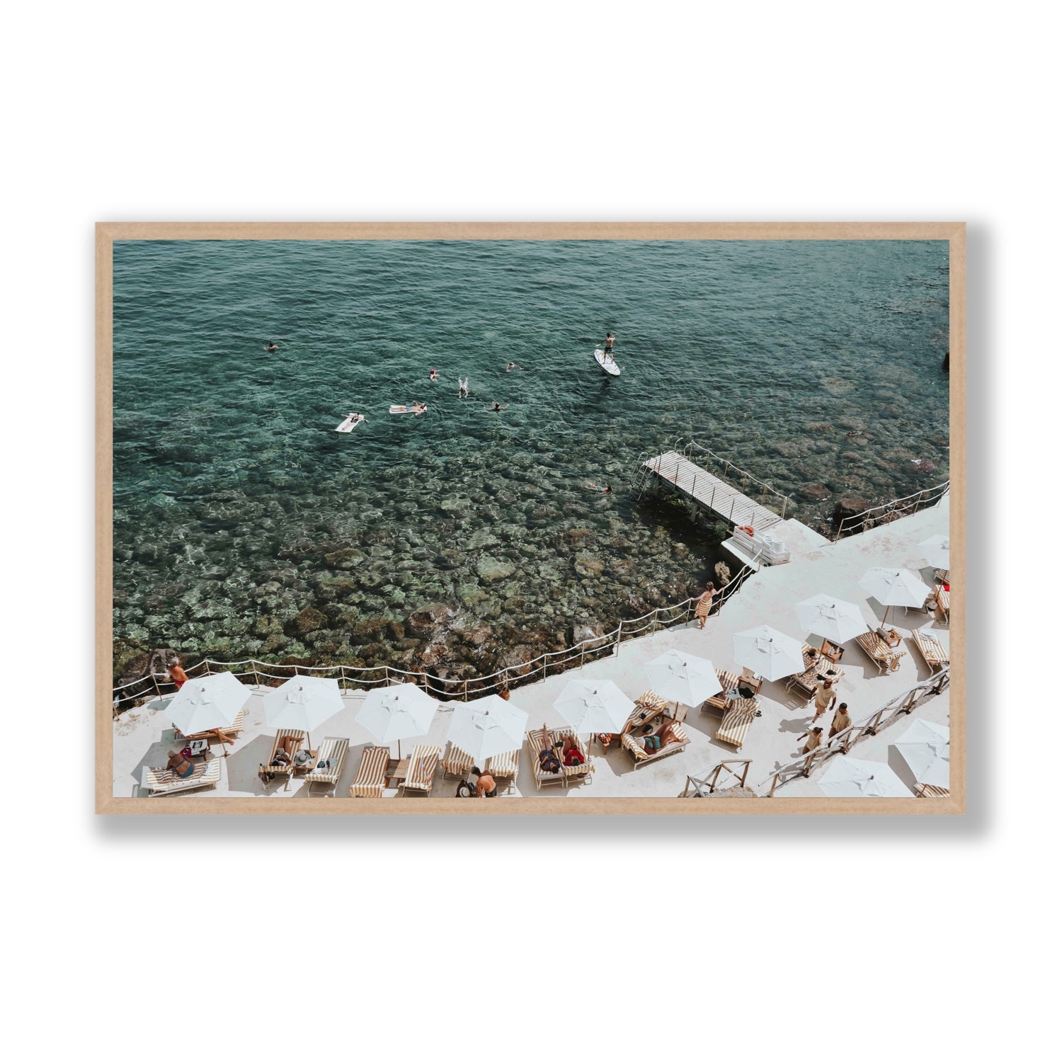 Our Tuscan Dream Tuscany Italian wall art Statement full-bleed fine art print in natural oak frame