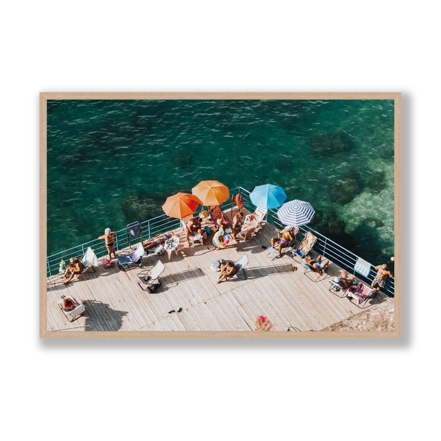 Il Dolce Far Niente Sorrento coastal wall art Statement full-bleed fine art print in natural oak frame