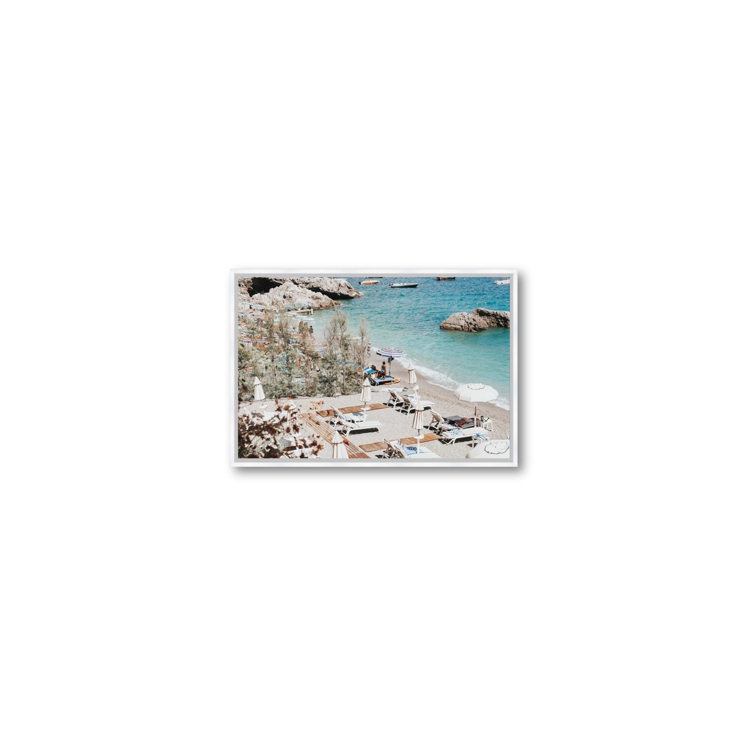 Life Could Be A Dream Amalfi wall art Small fine art canvas in white float frame