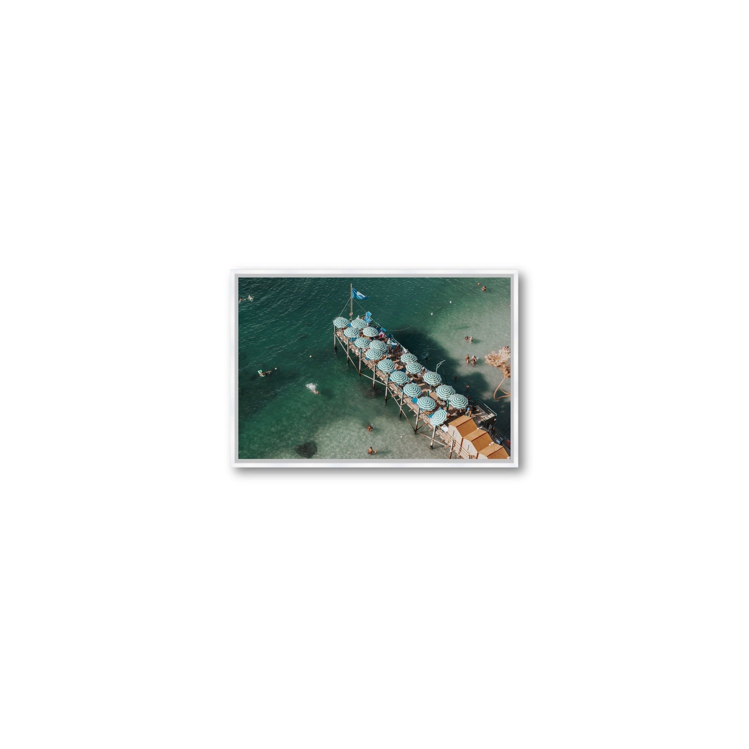 Sorrento Shangri La Sorrento coastal Italian wall art Small fine art canvas in white float frame