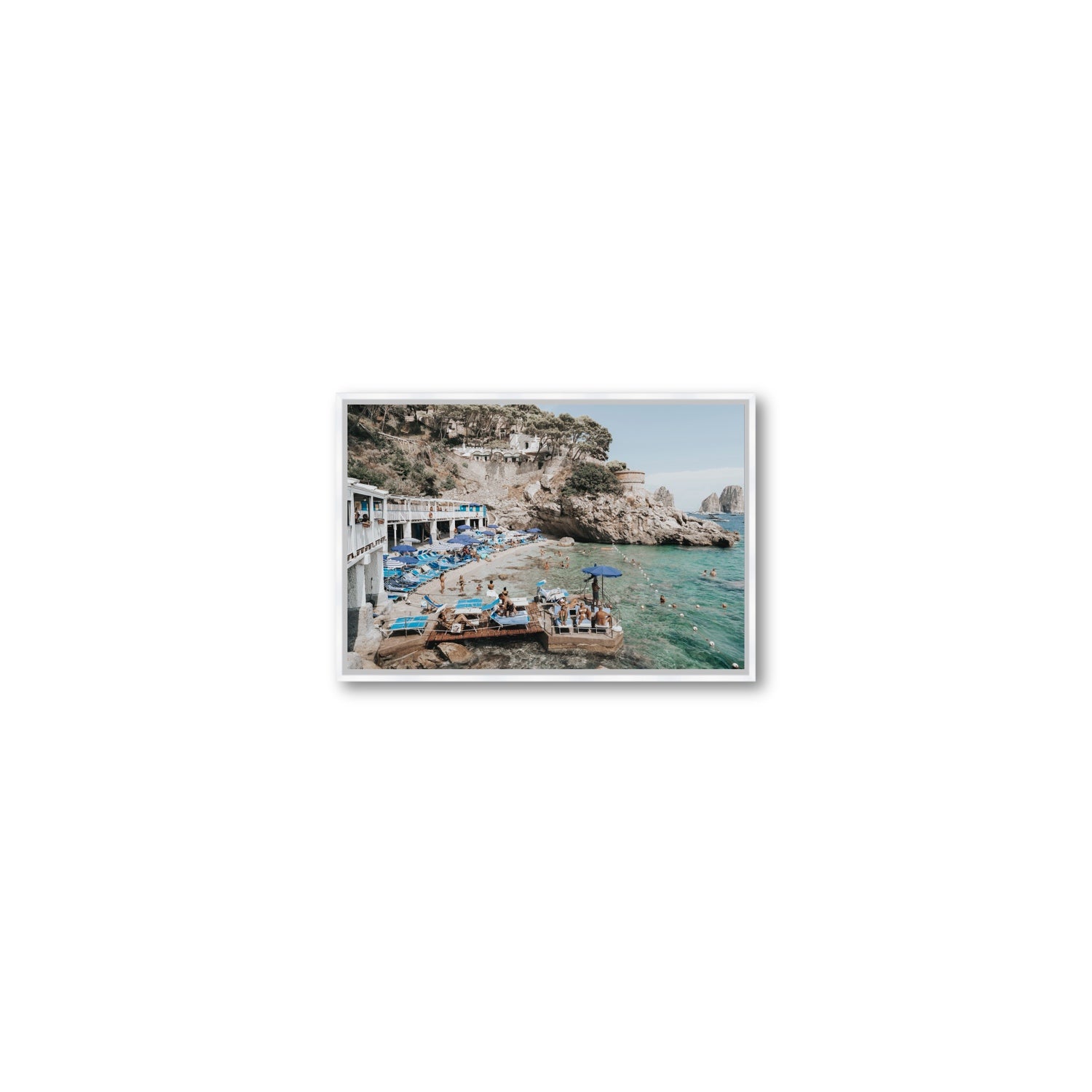 Vita Bella fine art print, Capri, Italy, Small, White Float Frame, Fine Art Canvas