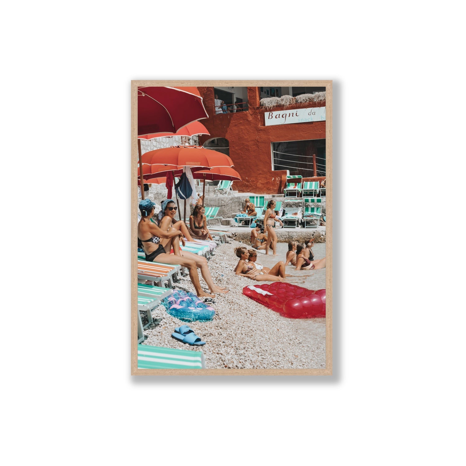 La Dolce Vita fine art print, Capri, Italy, Extra Large, Natural Oak Frame · Full Bleed, Fine Art Print