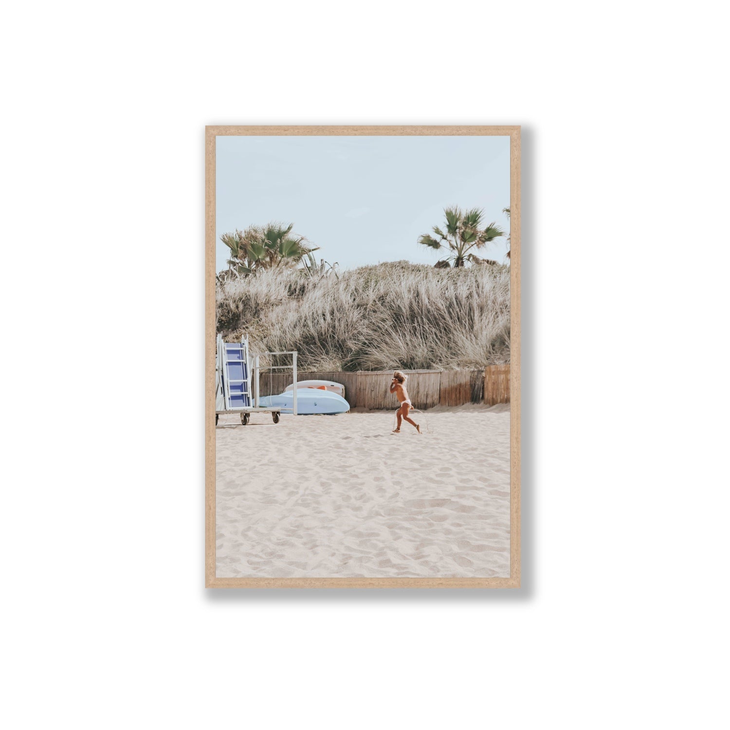 Little Explorer fine art print, Puglia, Italy, Extra Large, Natural Oak Frame · Full Bleed, Fine Art Print