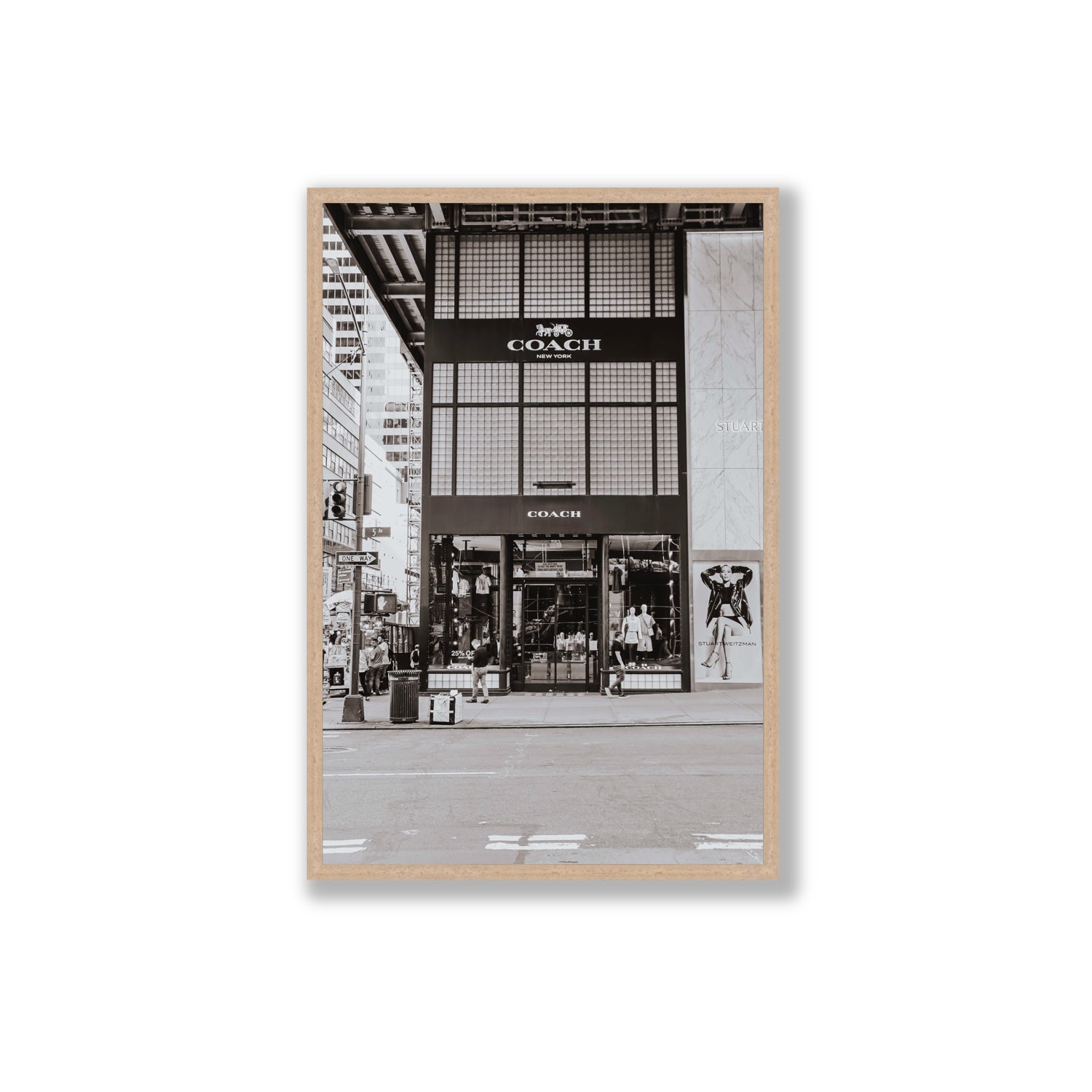 Coach Uptown fine art print, New York, United States, Extra Large, Natural Oak Frame · Full Bleed, Fine Art Print