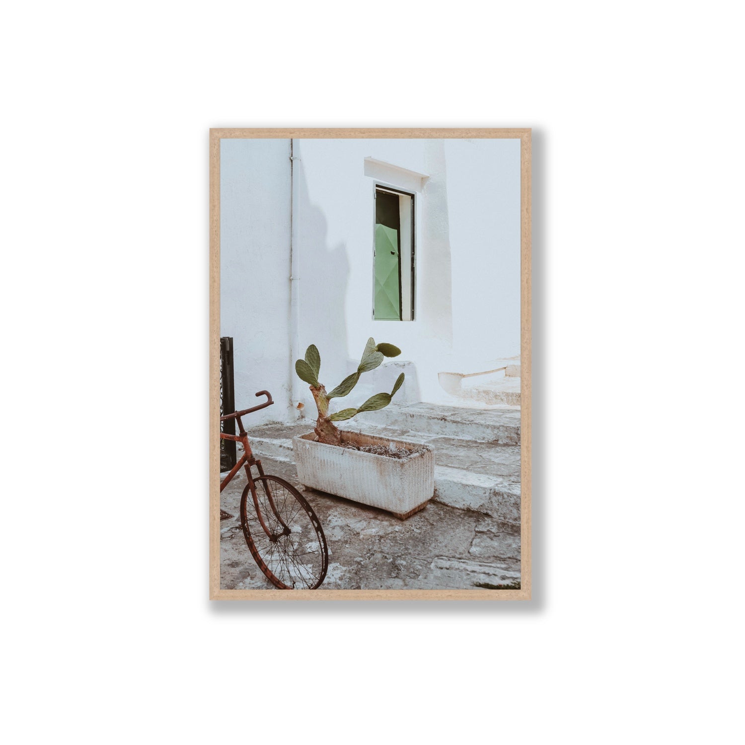 Simple Harmony fine art print, Puglia, Italy, Extra Large, Natural Oak Frame · Full Bleed, Fine Art Print