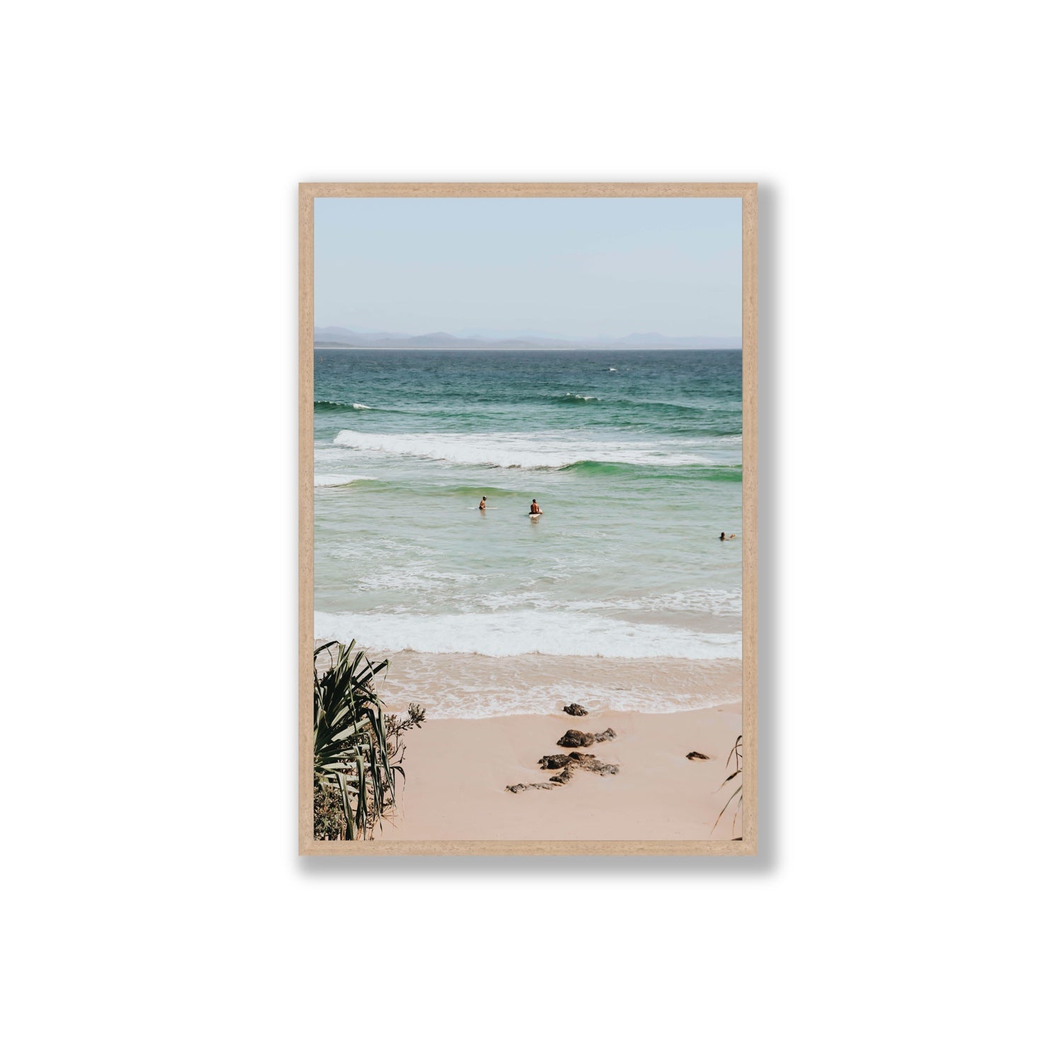 Lets Go Trippin' fine art print, Byron Bay, Australia, Extra Large, Natural Oak Frame · Full Bleed, Fine Art Print