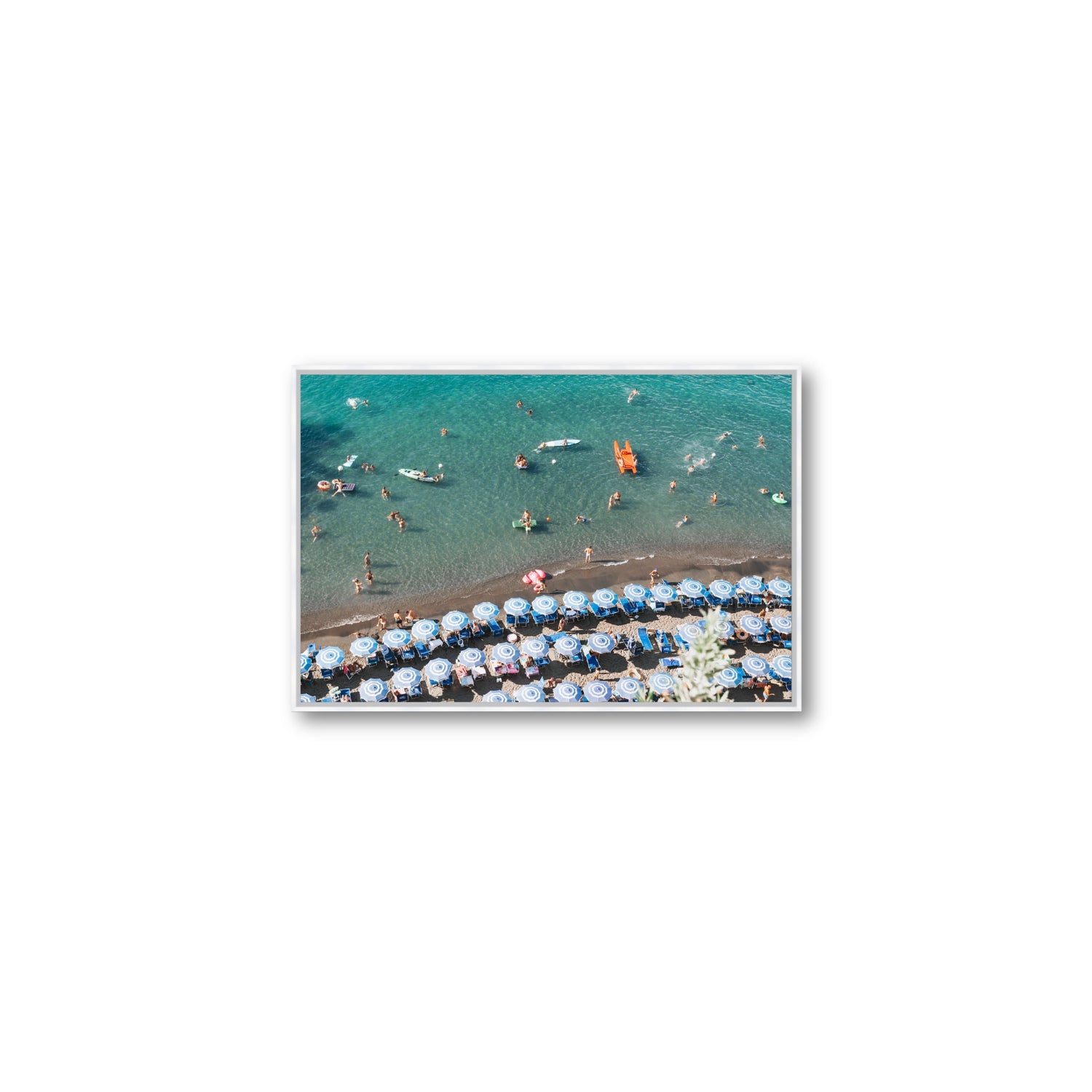 The Sea of Tranquility fine art print, Sorrento, Italy, Medium, White Float Frame, Fine Art Canvas