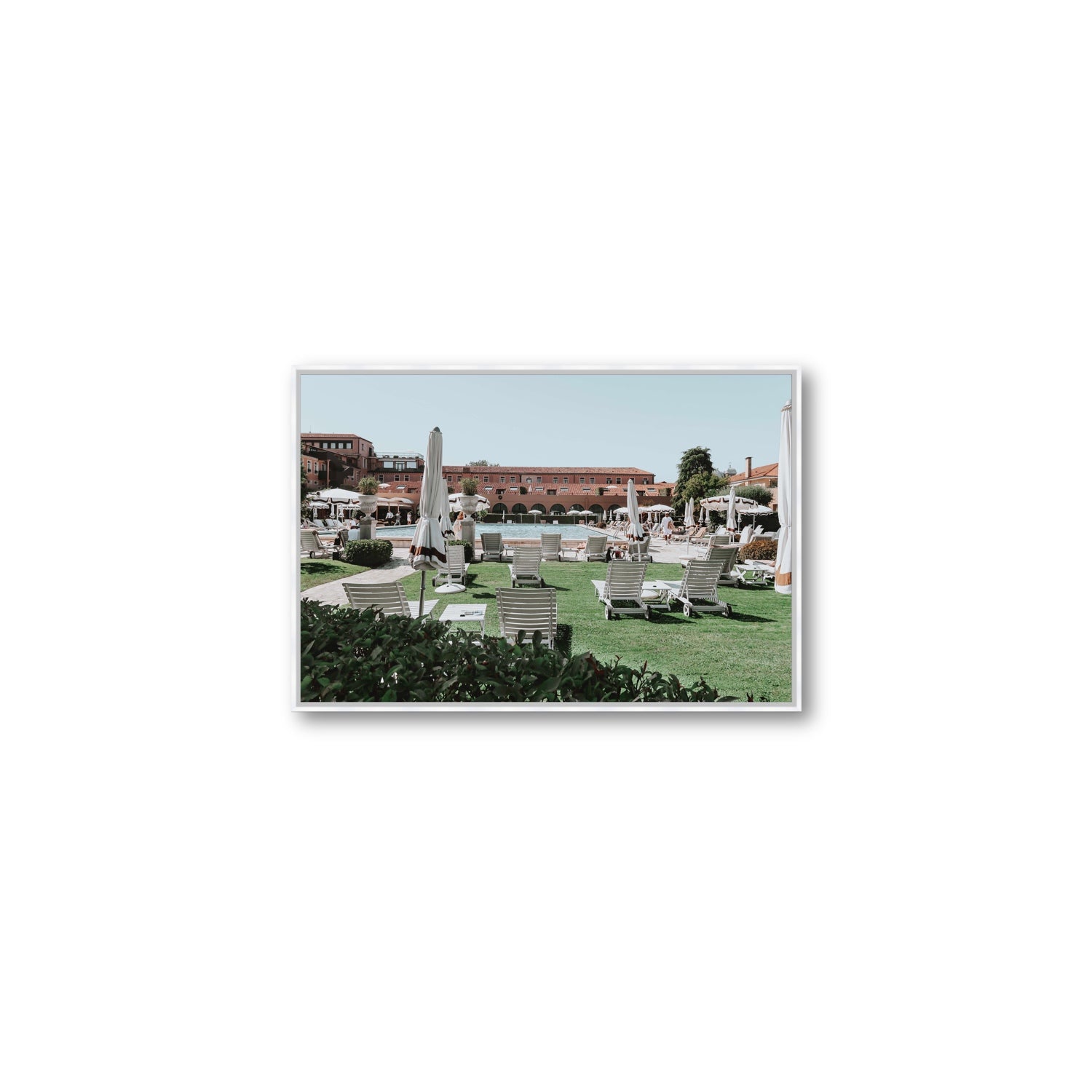 Arrigo Venice Italian wall art Medium fine art canvas in white float frame