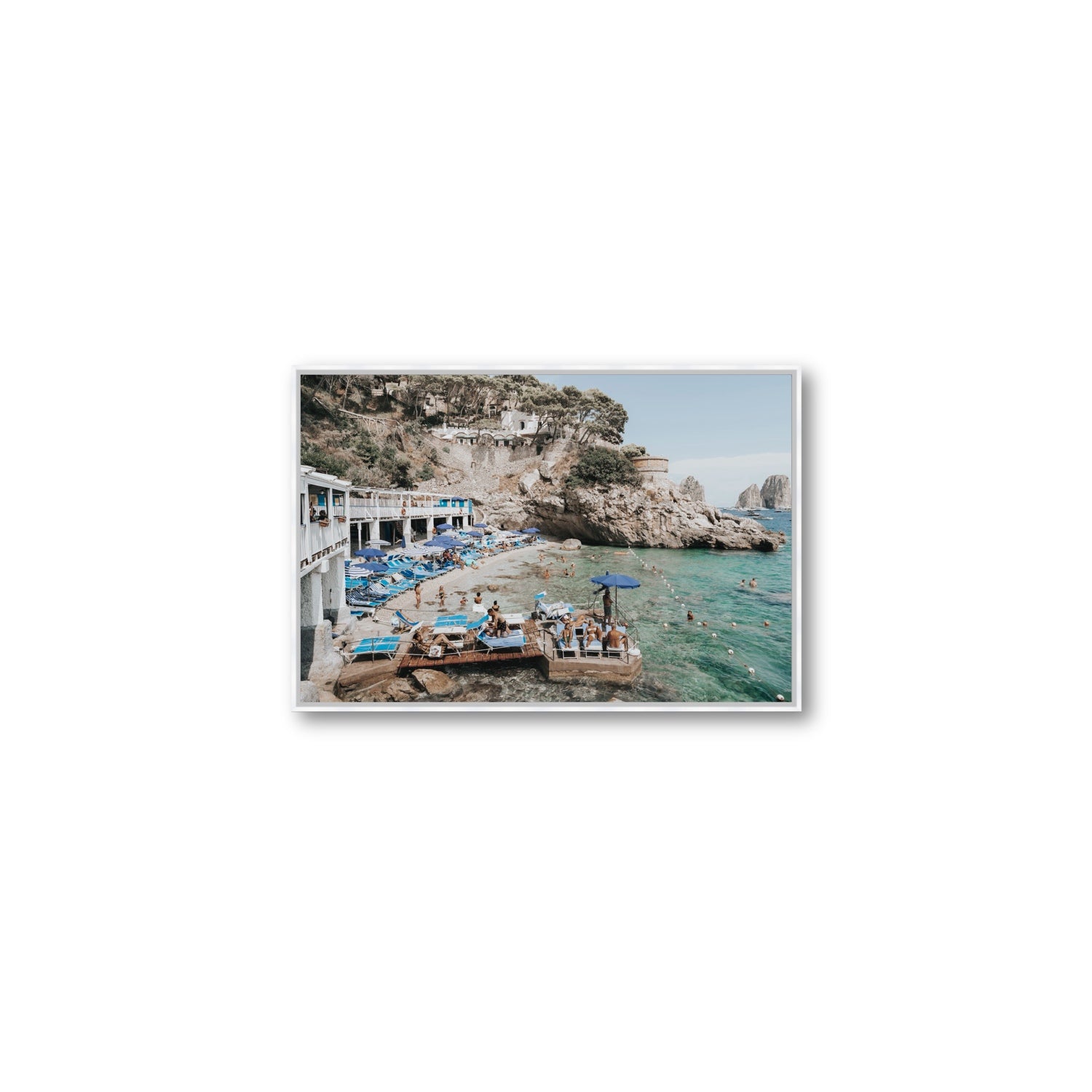 Vita Bella fine art print, Capri, Italy, Medium, White Float Frame, Fine Art Canvas