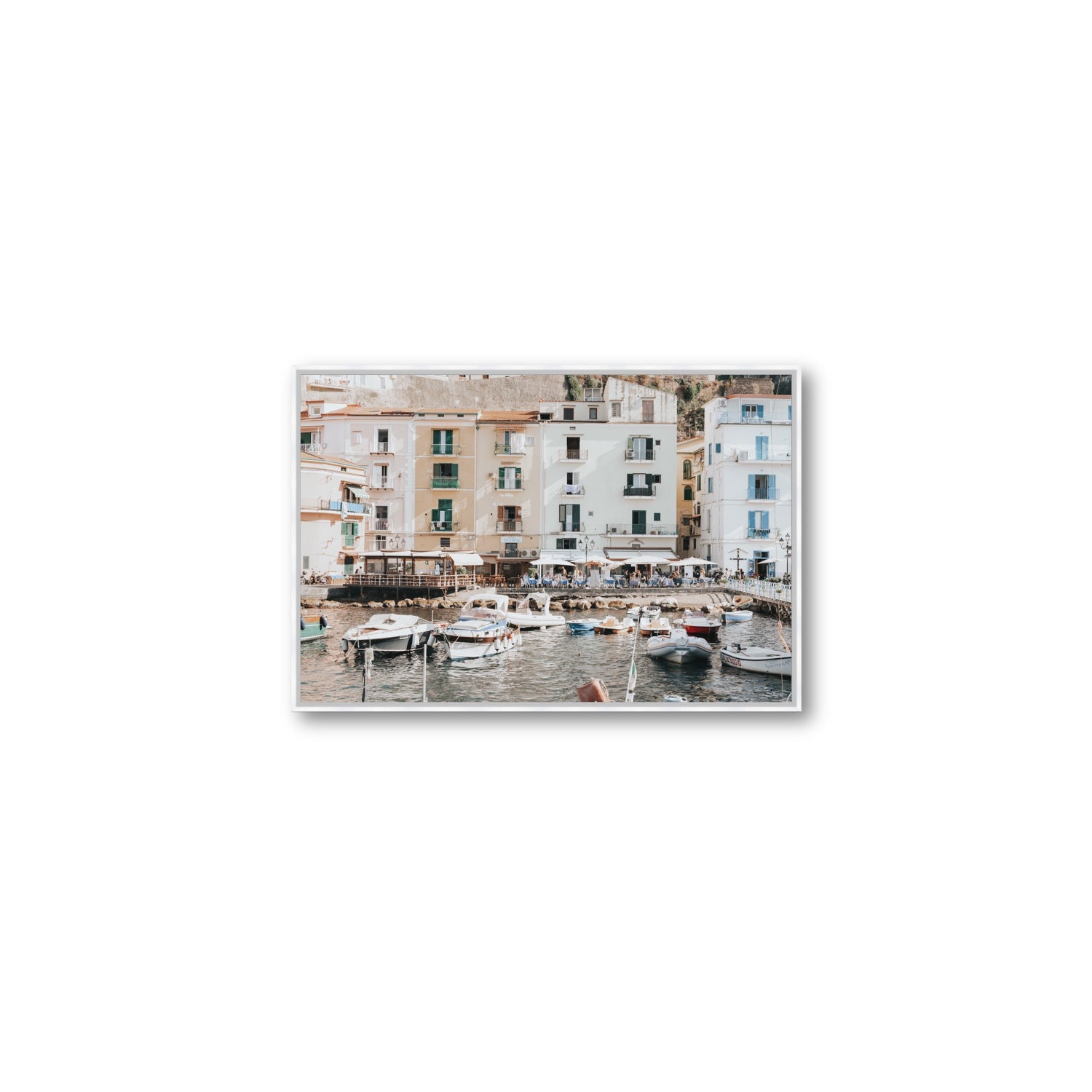 L'Insenatura fine art print, Sorrento, Italy, Medium, White Float Frame, Fine Art Canvas