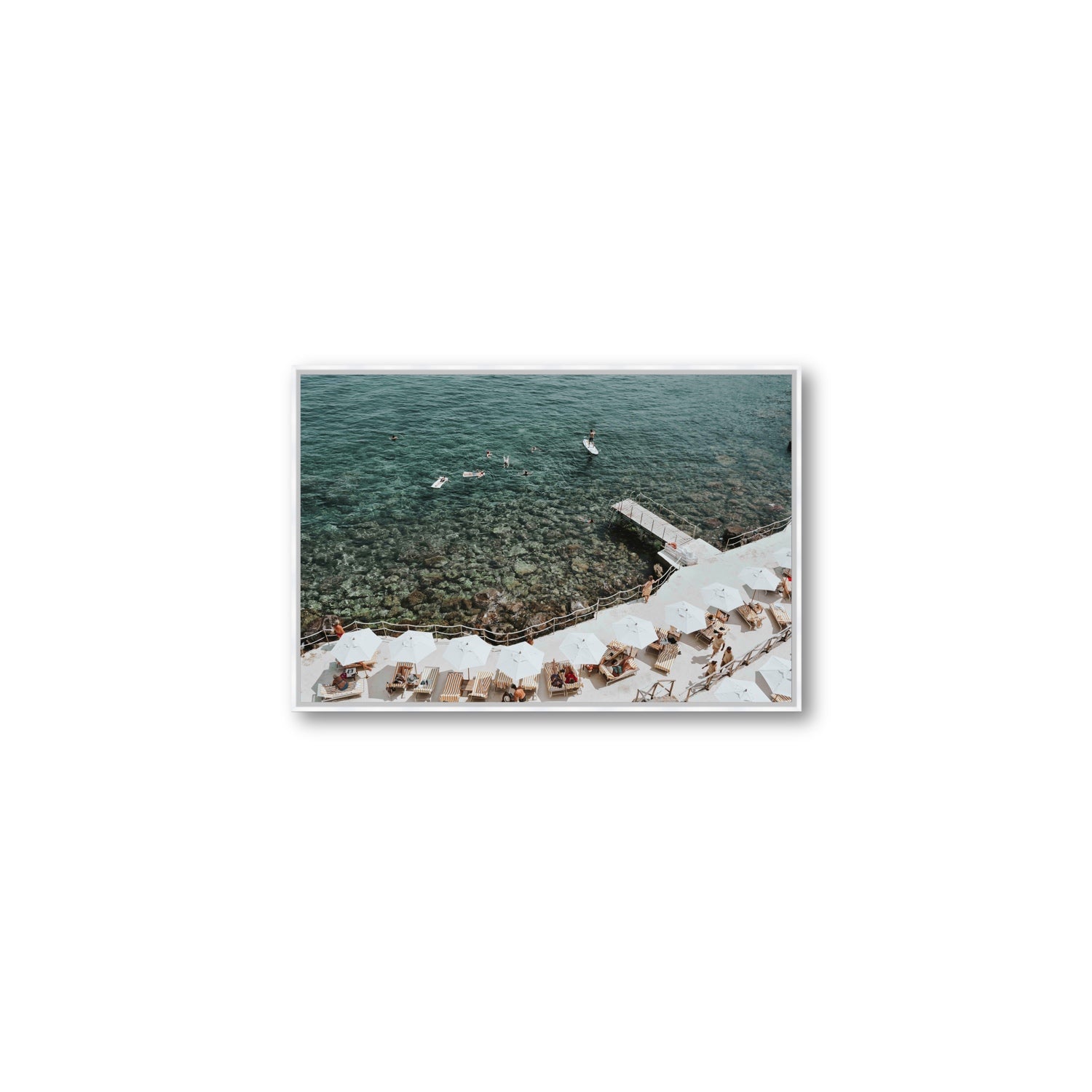 Our Tuscan Dream Tuscany Italian wall art Medium fine art canvas in white float frame