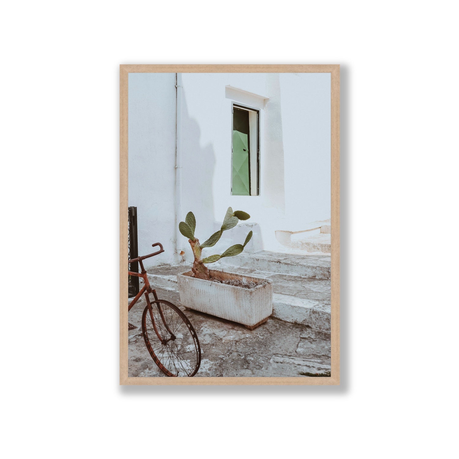Simple Harmony fine art print, Puglia, Italy, Giant, Natural Oak Frame · Full Bleed, Fine Art Print