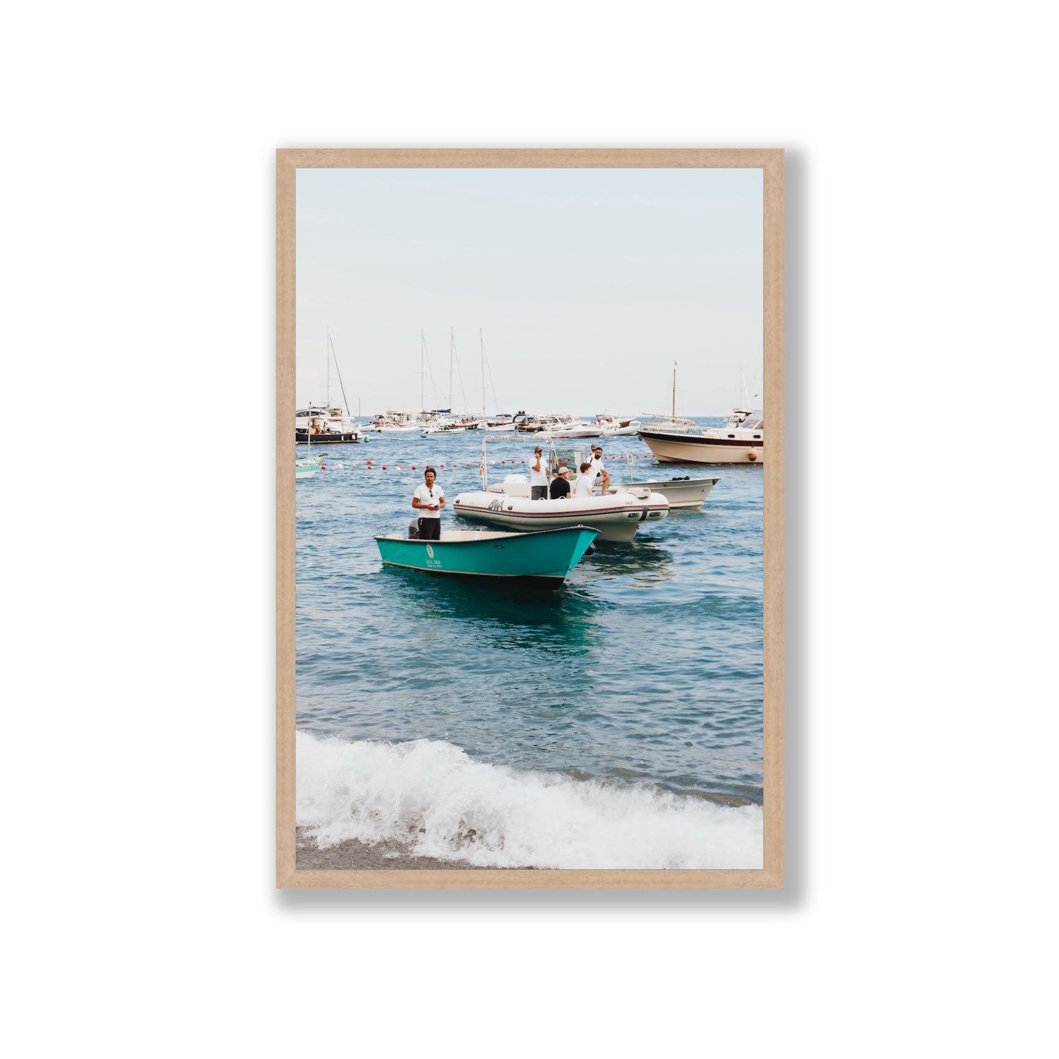 Twilight Tenders Positano wall art Giant full-bleed fine art print in natural oak frame