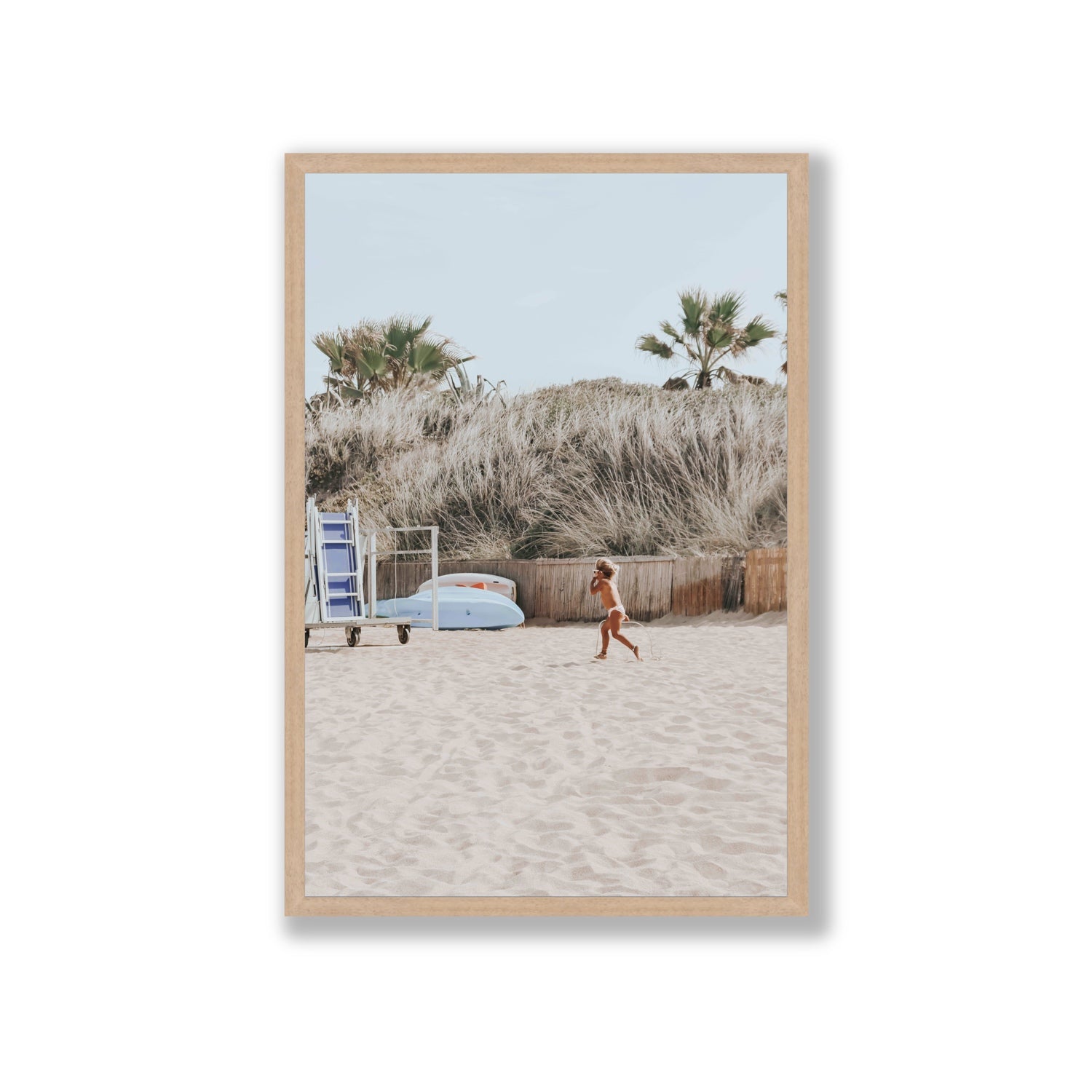 Little Explorer fine art print, Puglia, Italy, Giant, Natural Oak Frame · Full Bleed, Fine Art Print