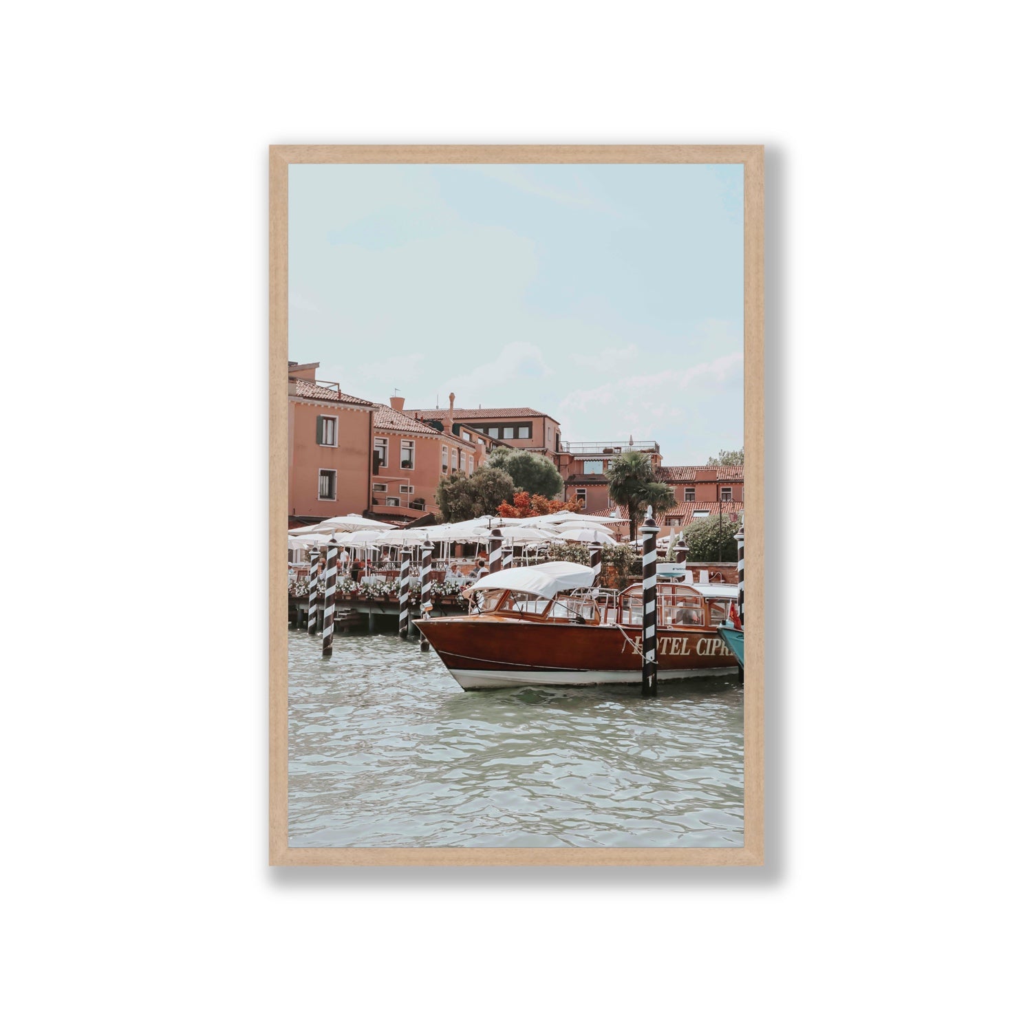 Queen Of The Adriatic Venice Italian wall art Giant full-bleed fine art print in natural oak frame