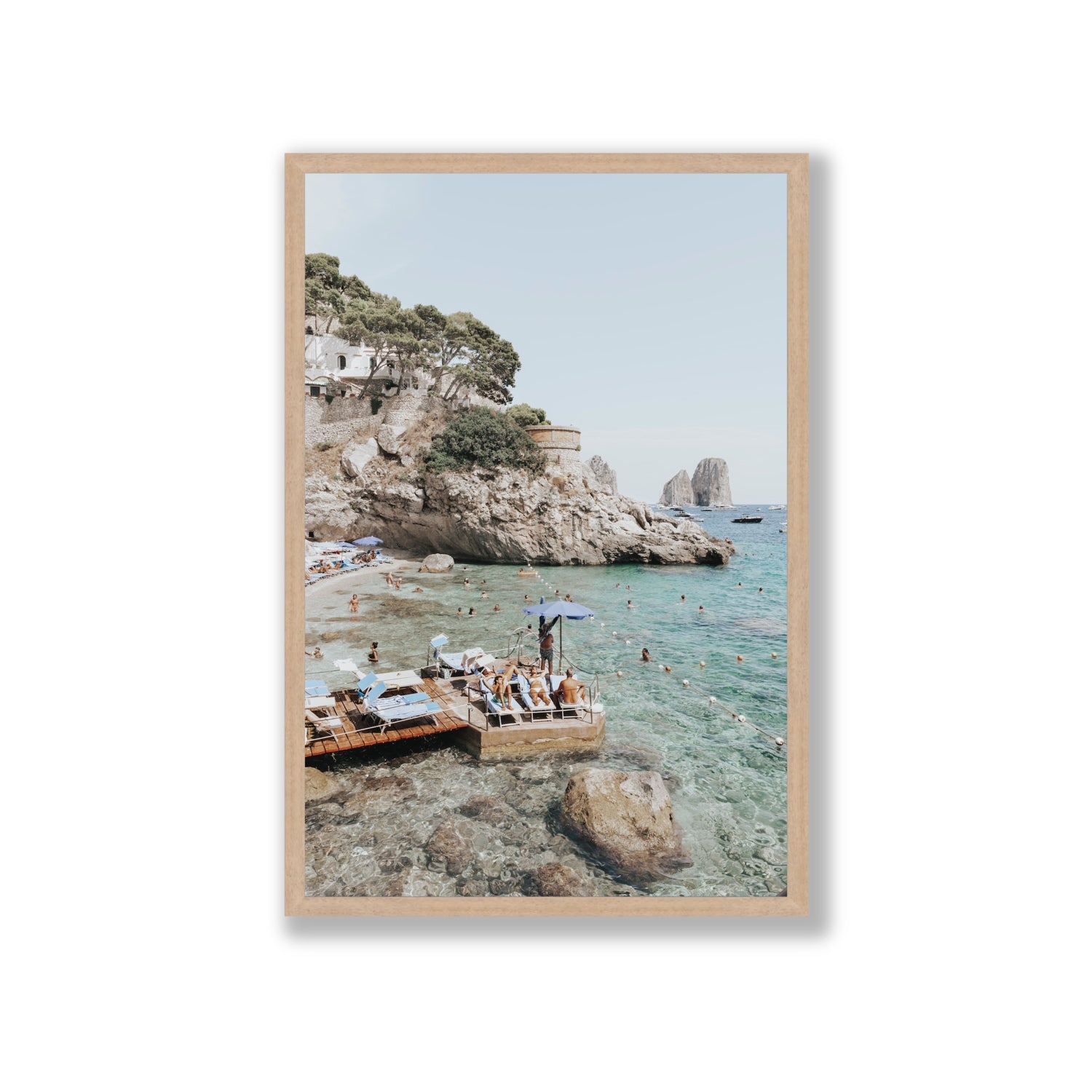 The Sweet Life fine art print, Capri, Italy, Giant, Natural Oak Frame · Full Bleed, Fine Art Print