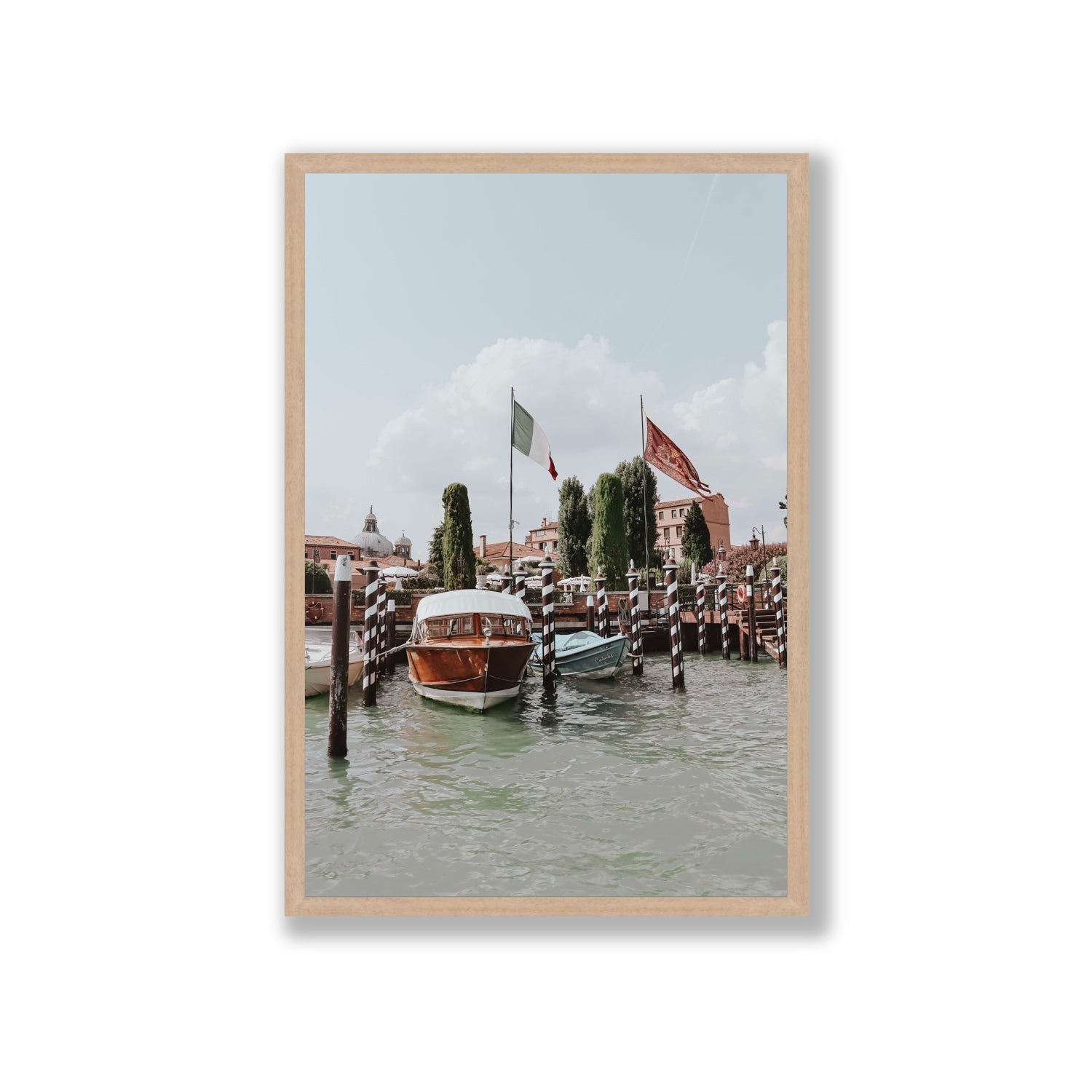 Cipriani Venice wall art Giant full-bleed fine art print in natural oak frame