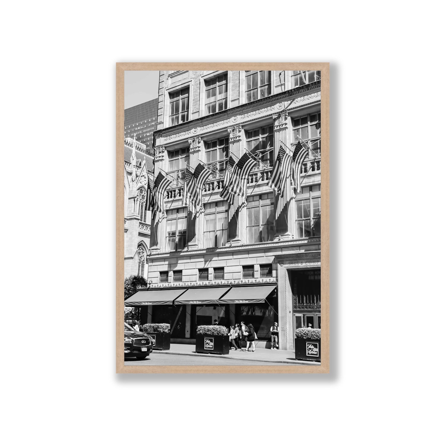 Luxury On Fifth fine art print, New York, United States, Giant, Natural Oak Frame · Full Bleed, Fine Art Print