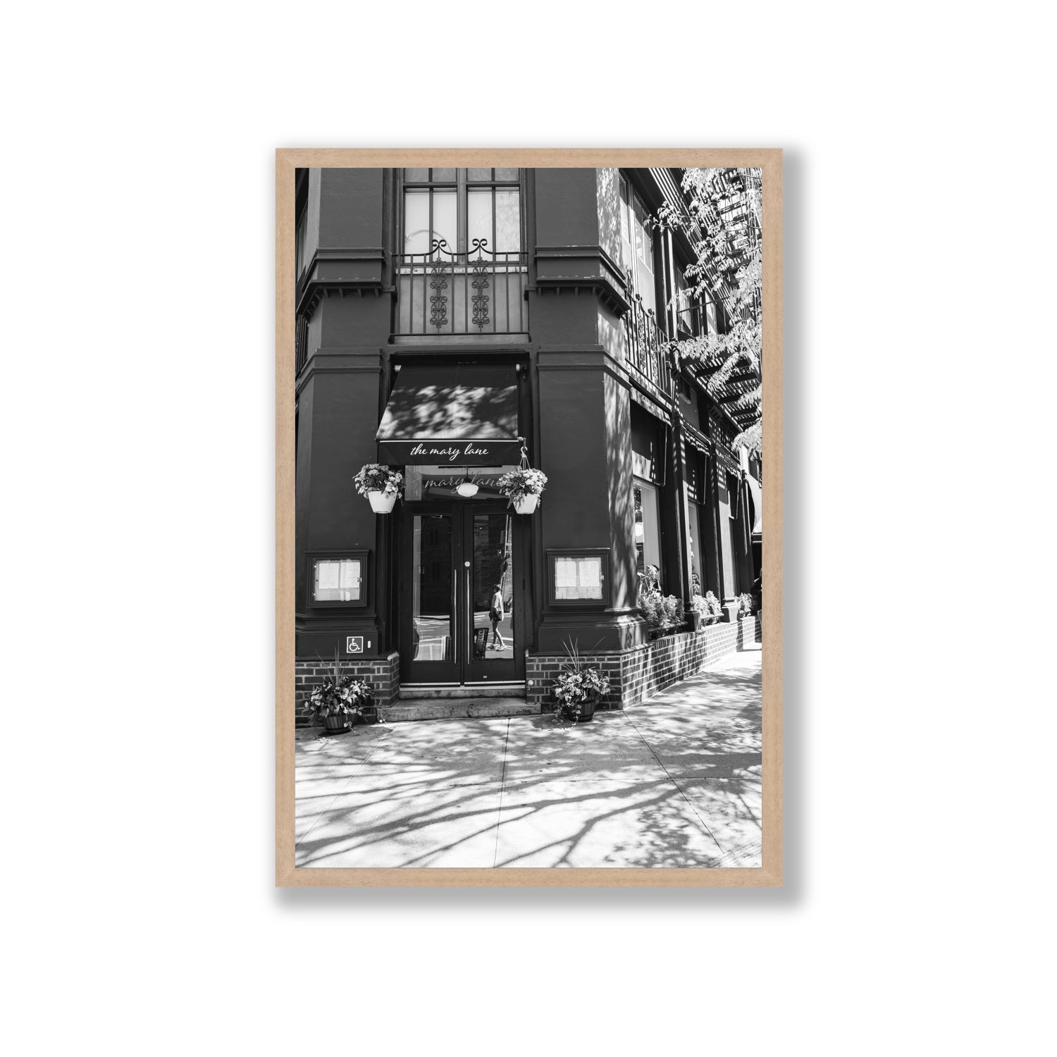 Mary's Corner fine art print, New York, United States, Giant, Natural Oak Frame · Full Bleed, Fine Art Print