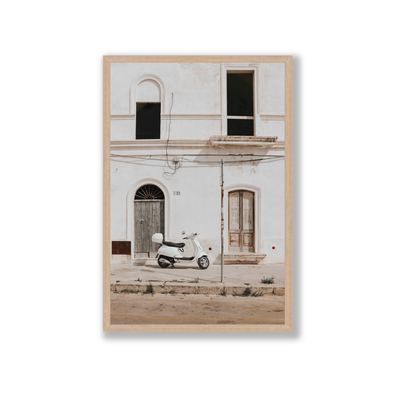 Radiant Ride fine art print, Puglia, Italy, Giant, Natural Oak Frame · Full Bleed, Fine Art Print