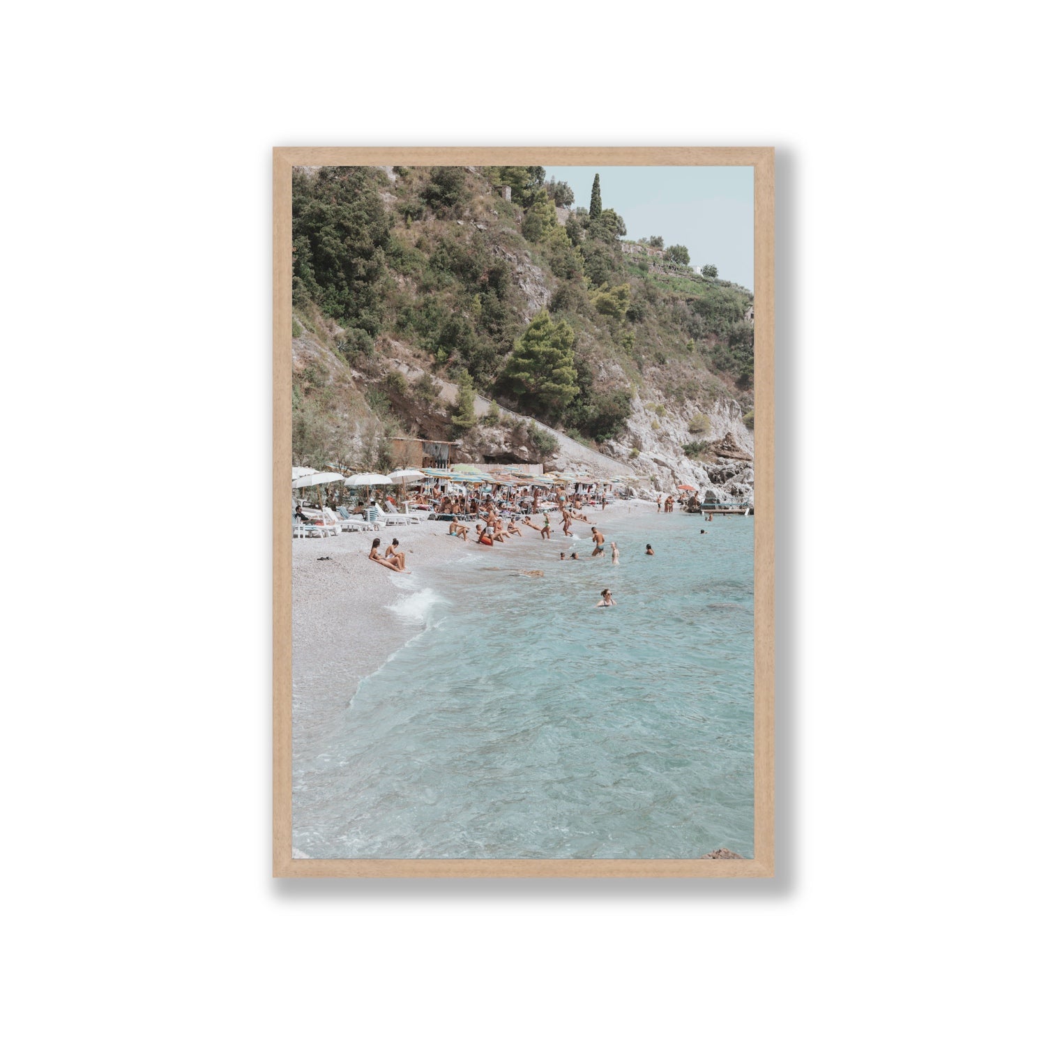 Mediterranean Magic fine art print, Amalfi, Italy, Giant, Natural Oak Frame · Full Bleed, Fine Art Print