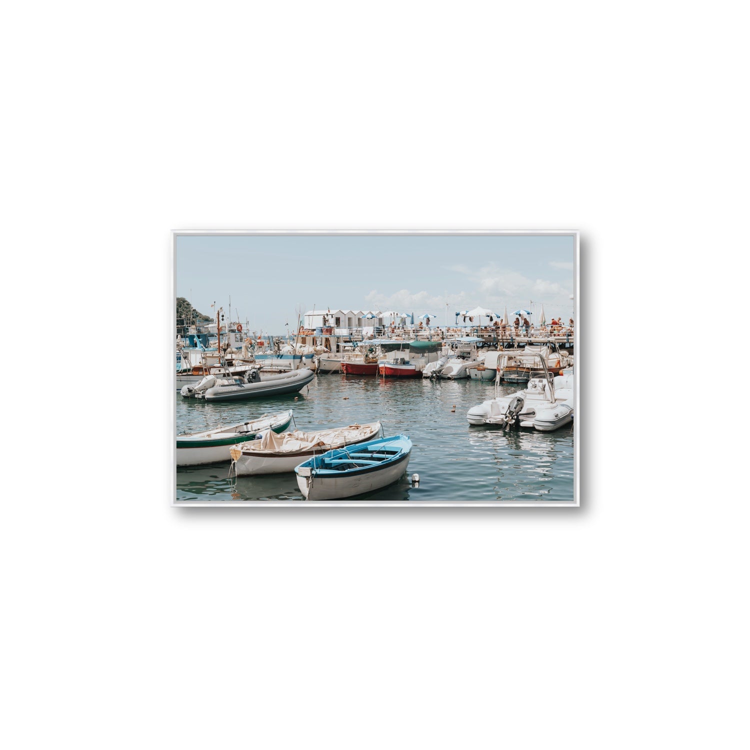 Antico Porto fine art print, Sorrento, Italy, Large, White Float Frame, Fine Art Canvas