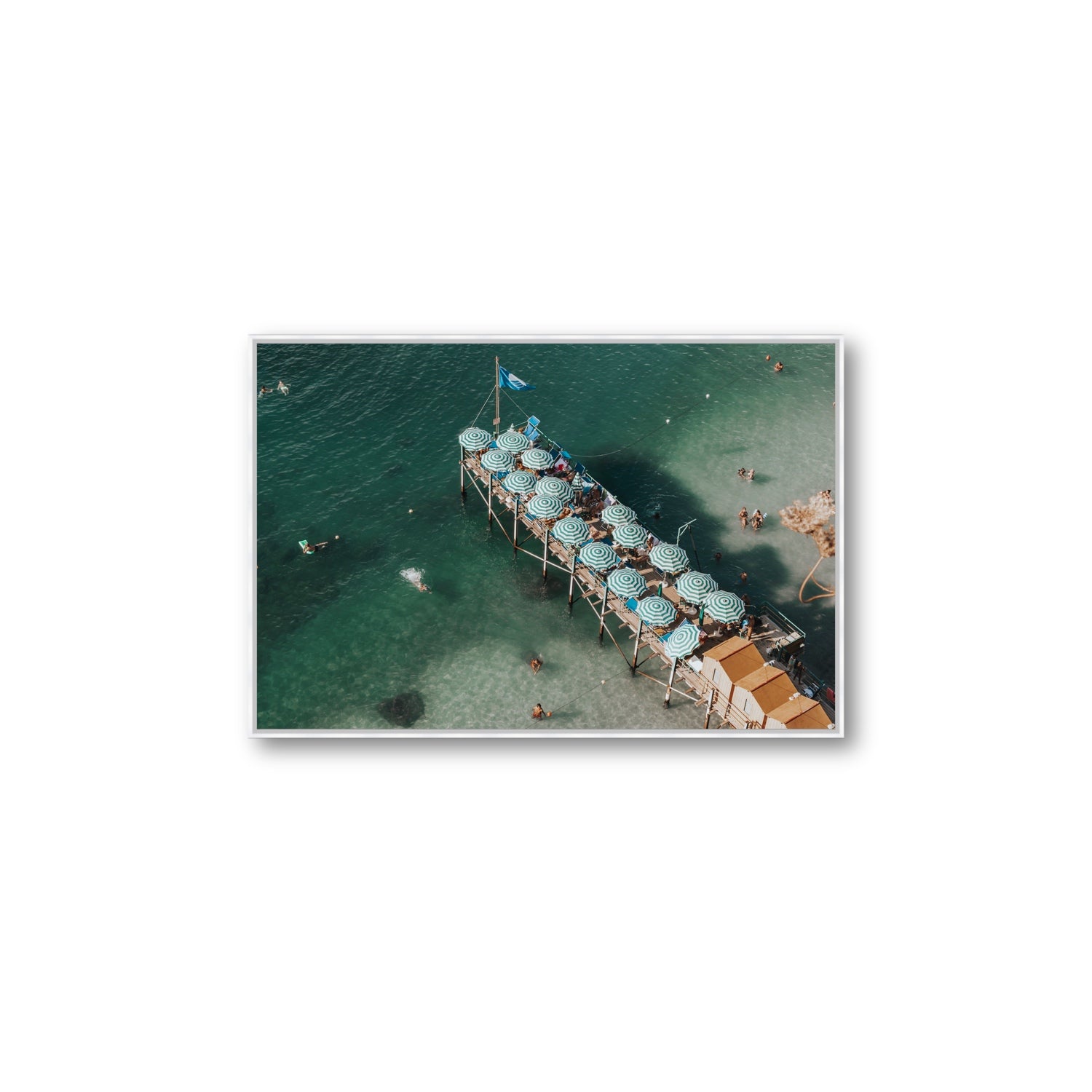 Sorrento Shangri La Sorrento coastal Italian wall art Large fine art canvas in white float frame