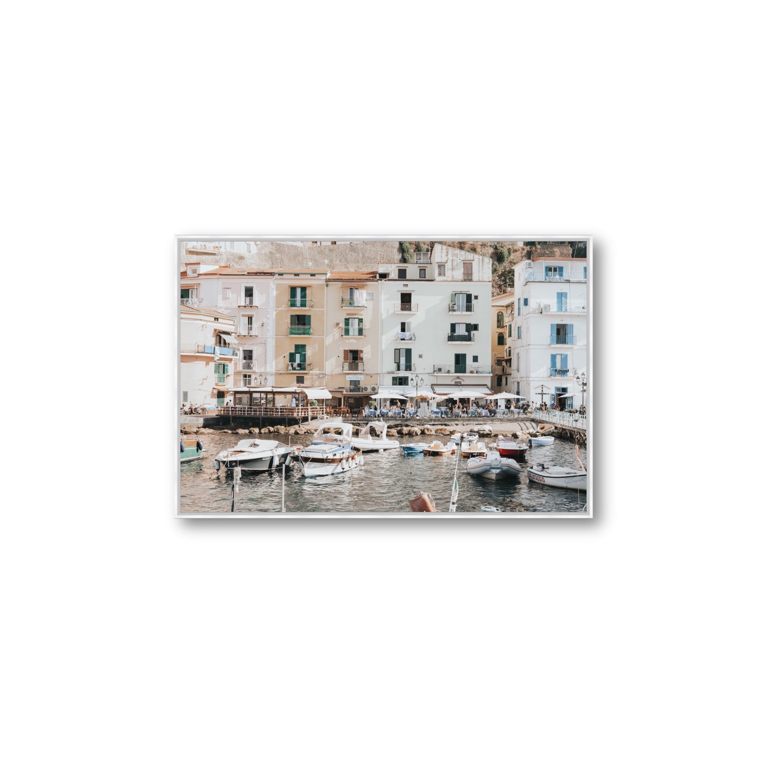 L'Insenatura fine art print, Sorrento, Italy, Large, White Float Frame, Fine Art Canvas