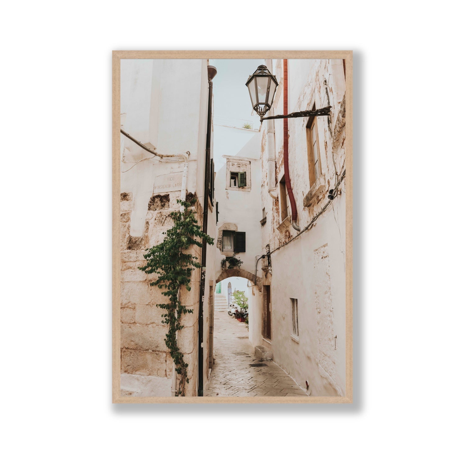 Labyrinth Lanes fine art print, Puglia, Italy, Gallery, Natural Oak Frame · Full Bleed, Fine Art Print