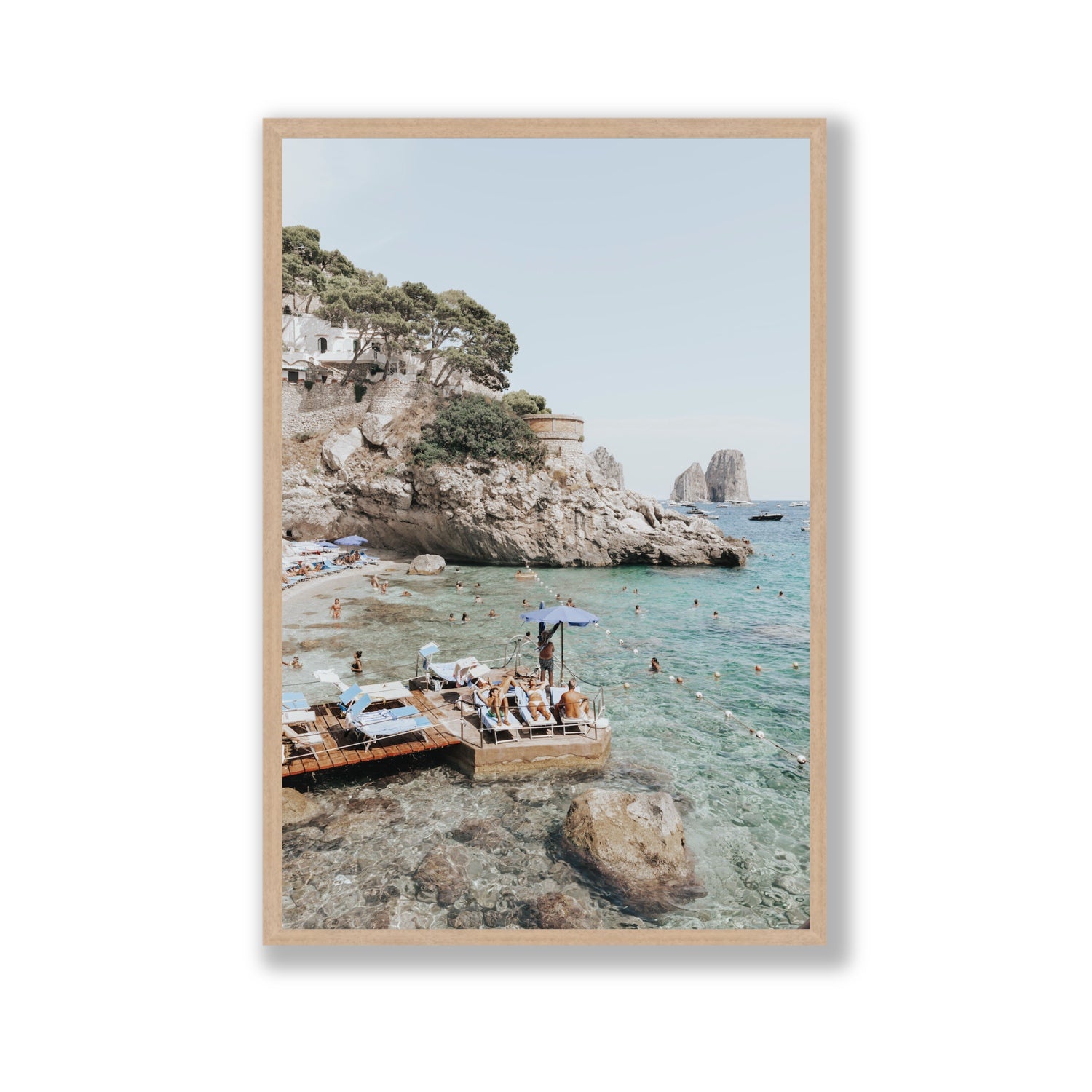 The Sweet Life fine art print, Capri, Italy, Gallery, Natural Oak Frame · Full Bleed, Fine Art Print
