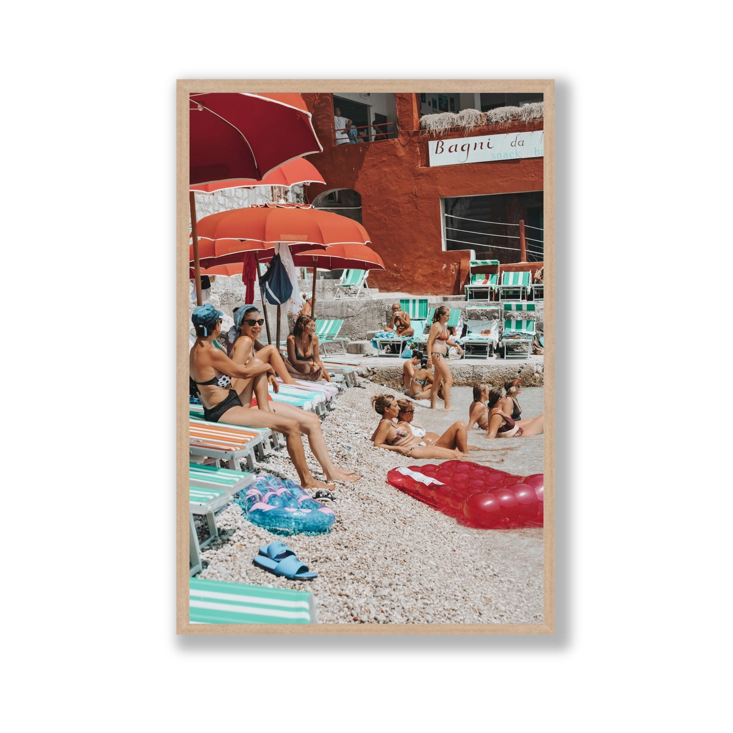La Dolce Vita fine art print, Capri, Italy, Gallery, Natural Oak Frame · Full Bleed, Fine Art Print