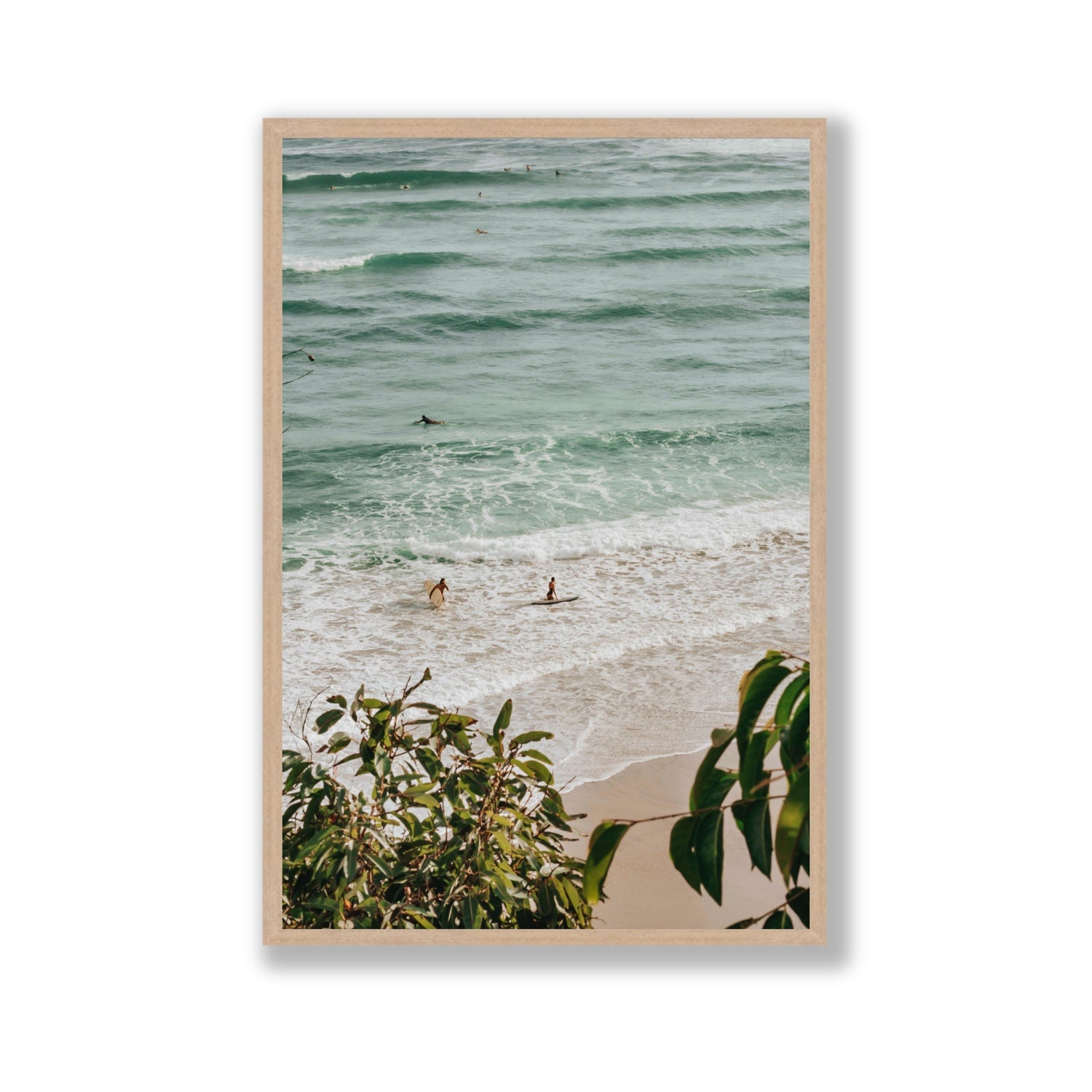 Private Paradise fine art print, Byron Bay, Australia, Gallery, Natural Oak Frame · Full Bleed, Fine Art Print
