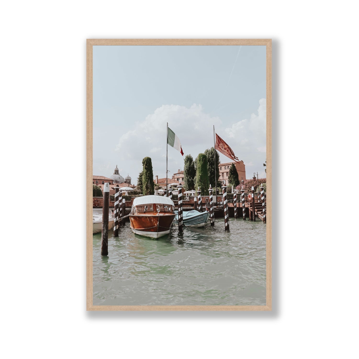 Cipriani Venice wall art Gallery full-bleed fine art print in natural oak frame