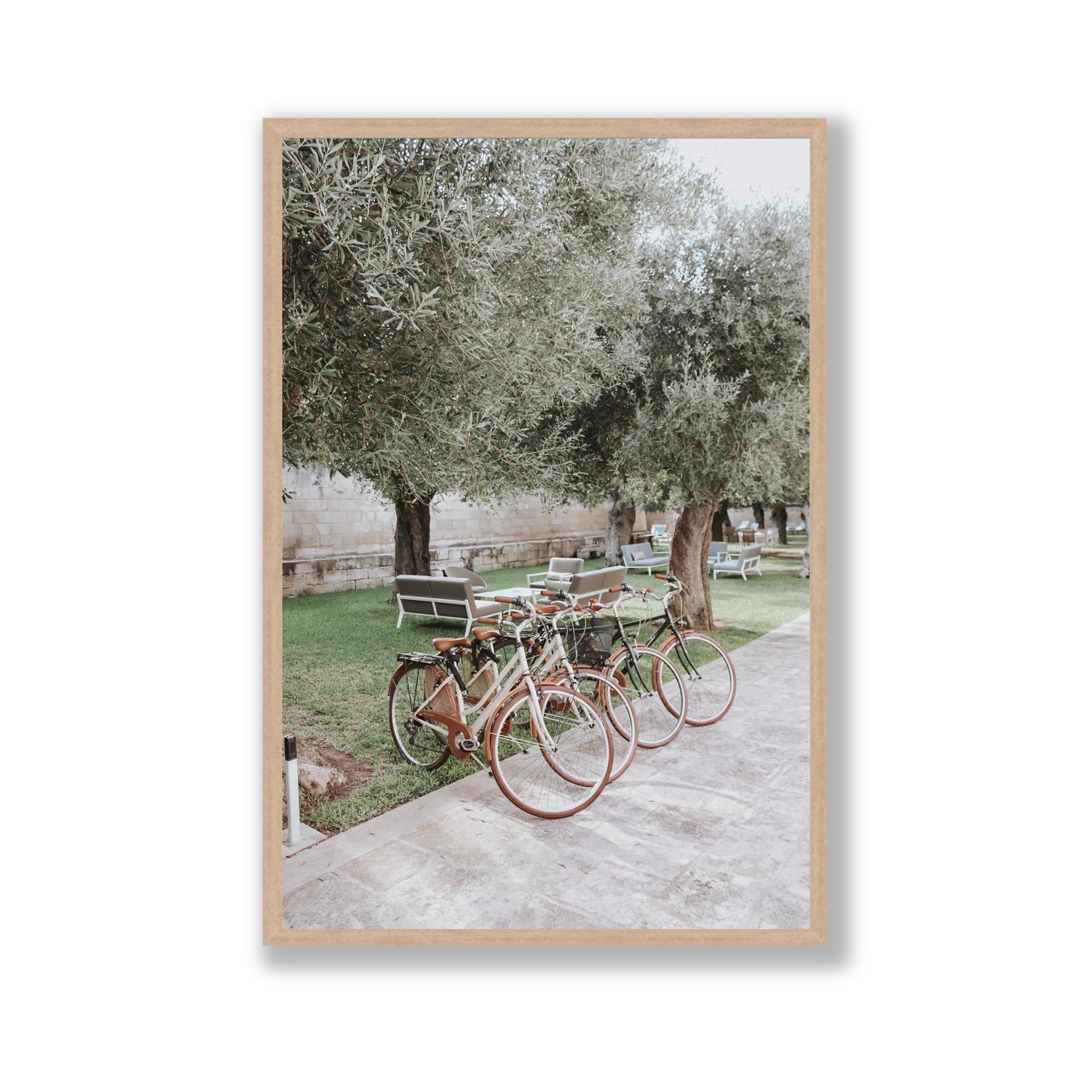 Classic Cruisers Puglia wall art Gallery full-bleed fine art print in natural oak frame