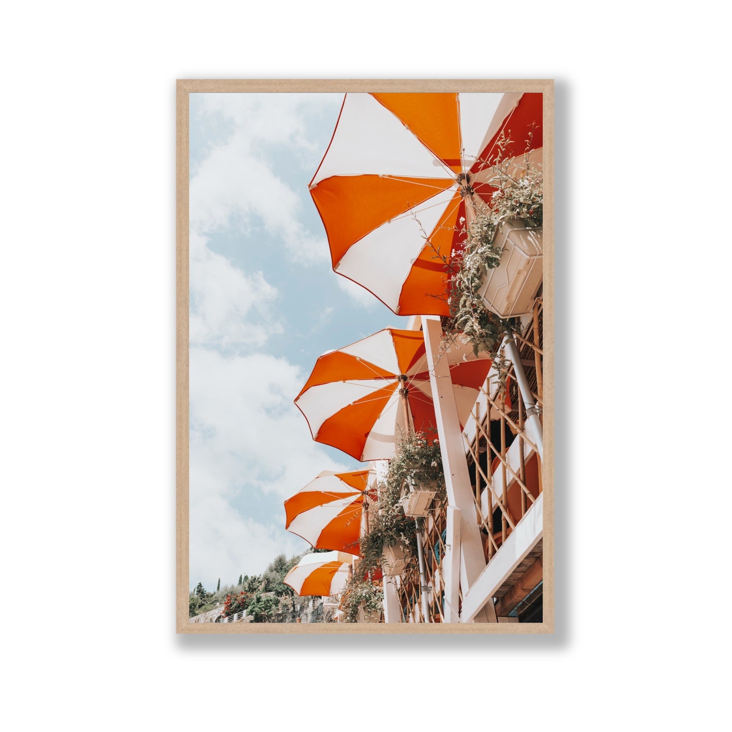 Mantienilo Semplice fine art print, Positano, Italy, Gallery, Natural Oak Frame · Full Bleed, Fine Art Print