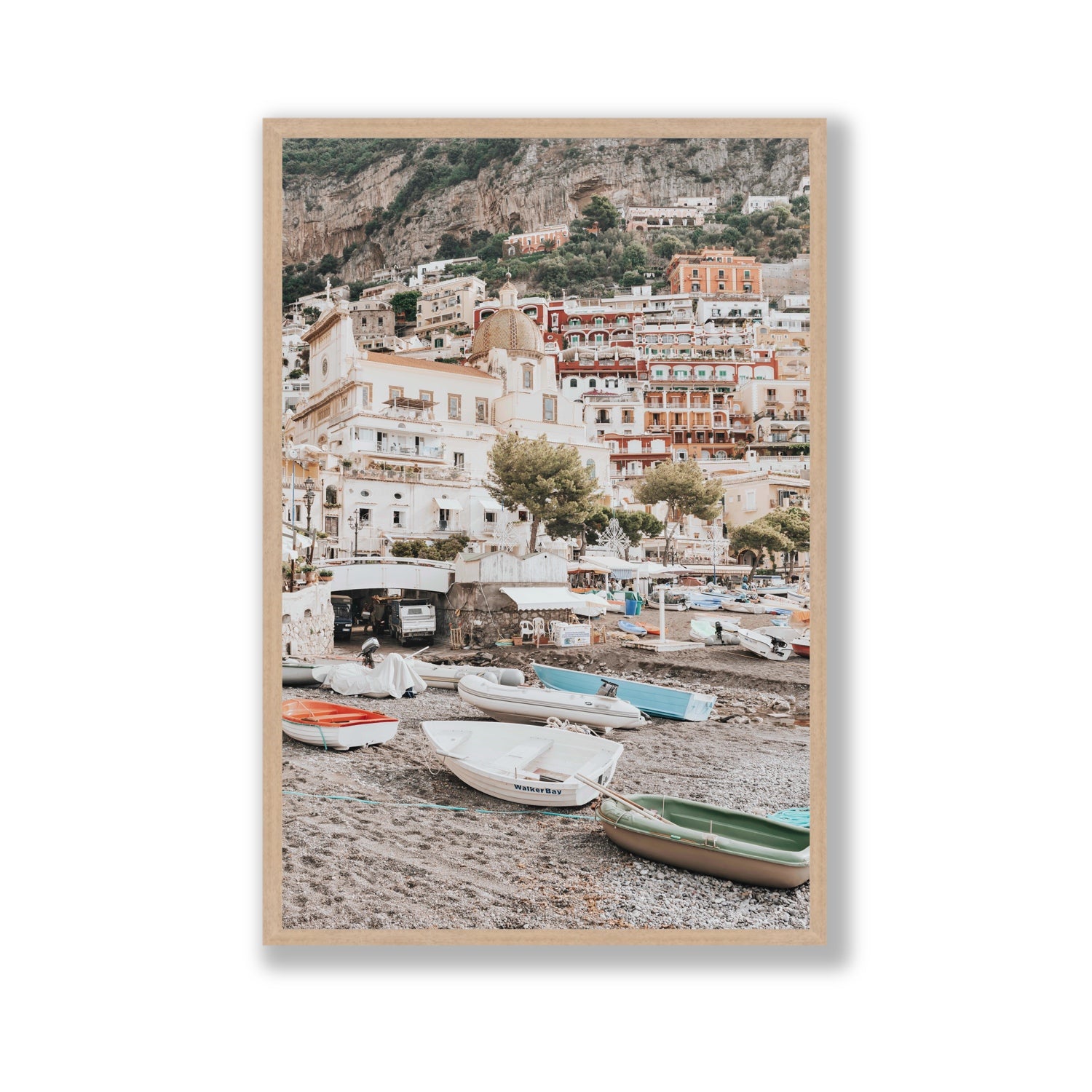 A Memory To Treasure fine art print, Positano, Italy, Gallery, Natural Oak Frame · Full Bleed, Fine Art Print