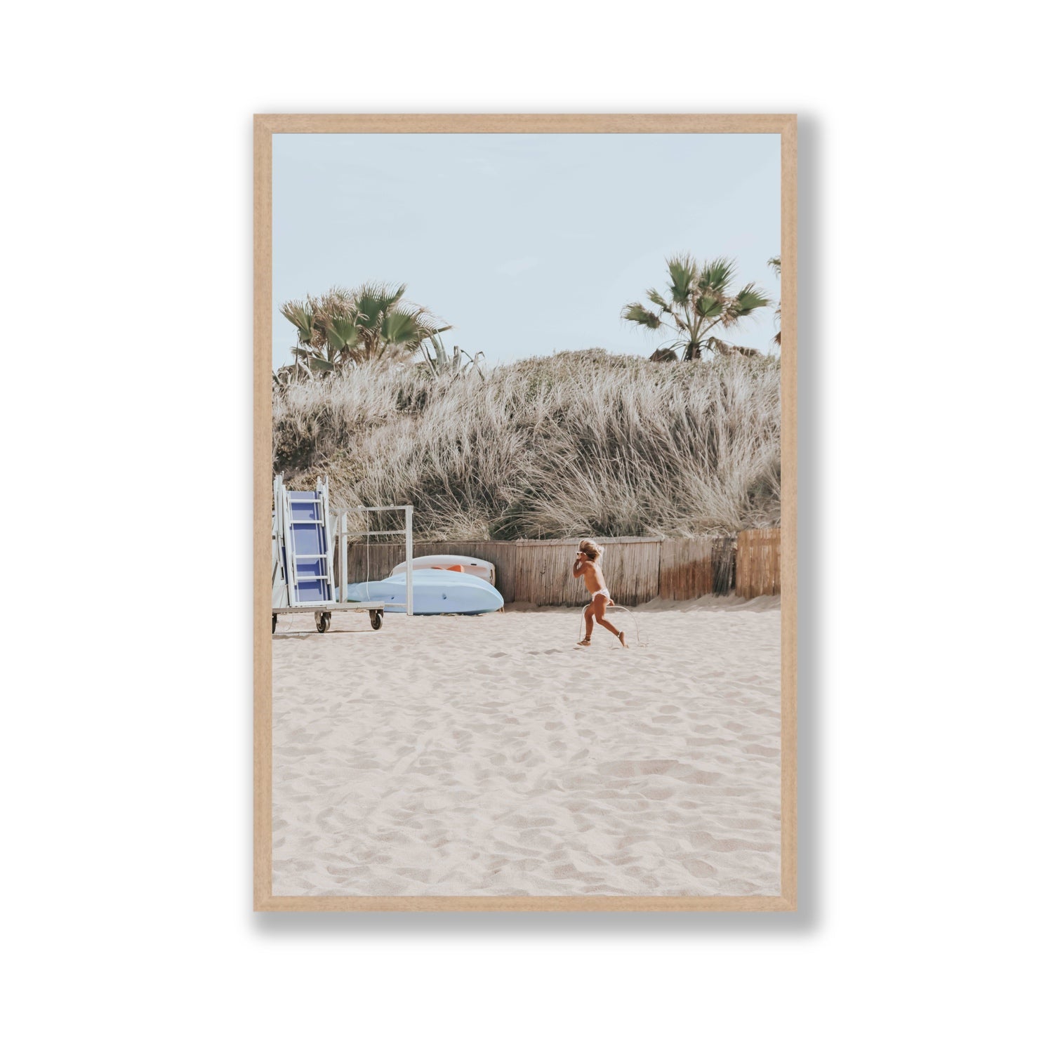 Little Explorer fine art print, Puglia, Italy, Gallery, Natural Oak Frame · Full Bleed, Fine Art Print