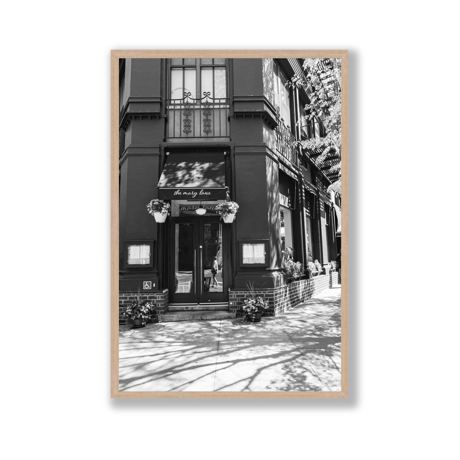 Mary's Corner fine art print, New York, United States, Gallery, Natural Oak Frame · Full Bleed, Fine Art Print