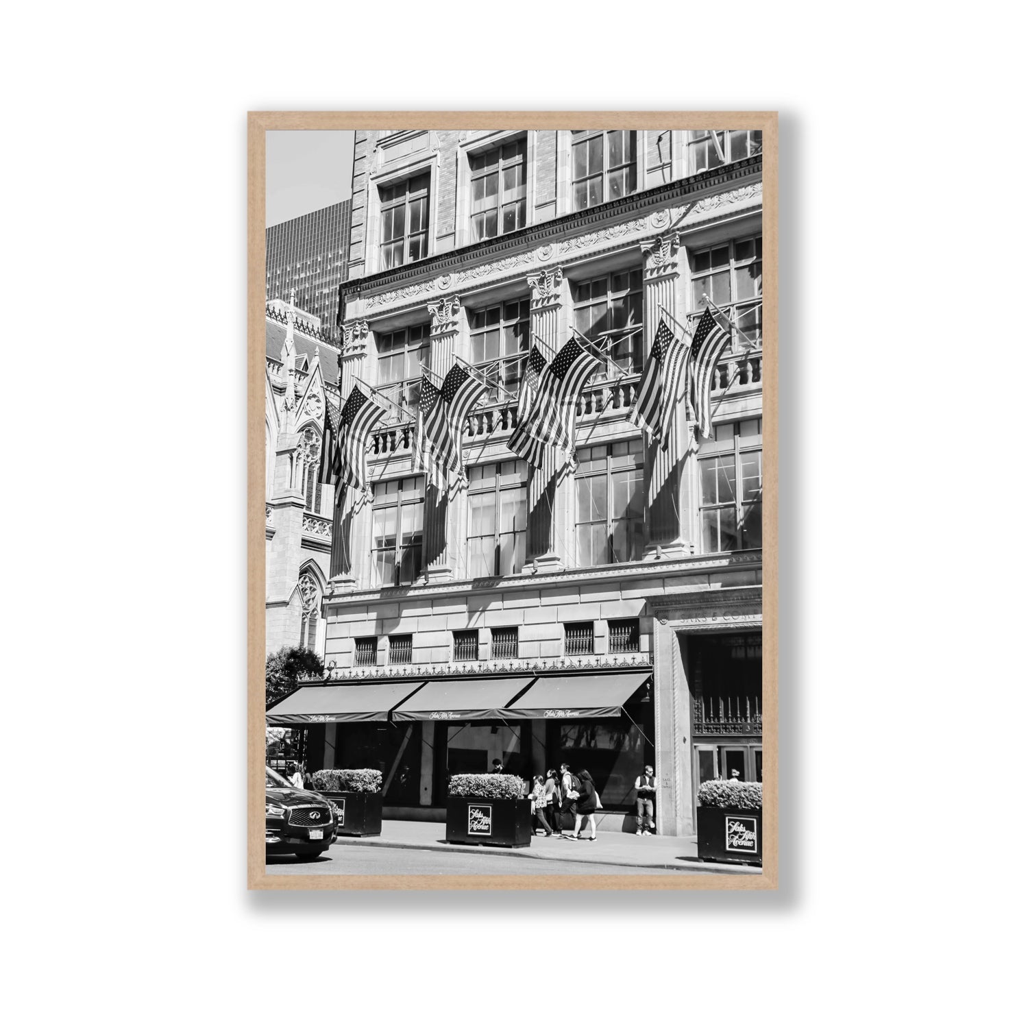 Luxury On Fifth fine art print, New York, United States, Gallery, Natural Oak Frame · Full Bleed, Fine Art Print