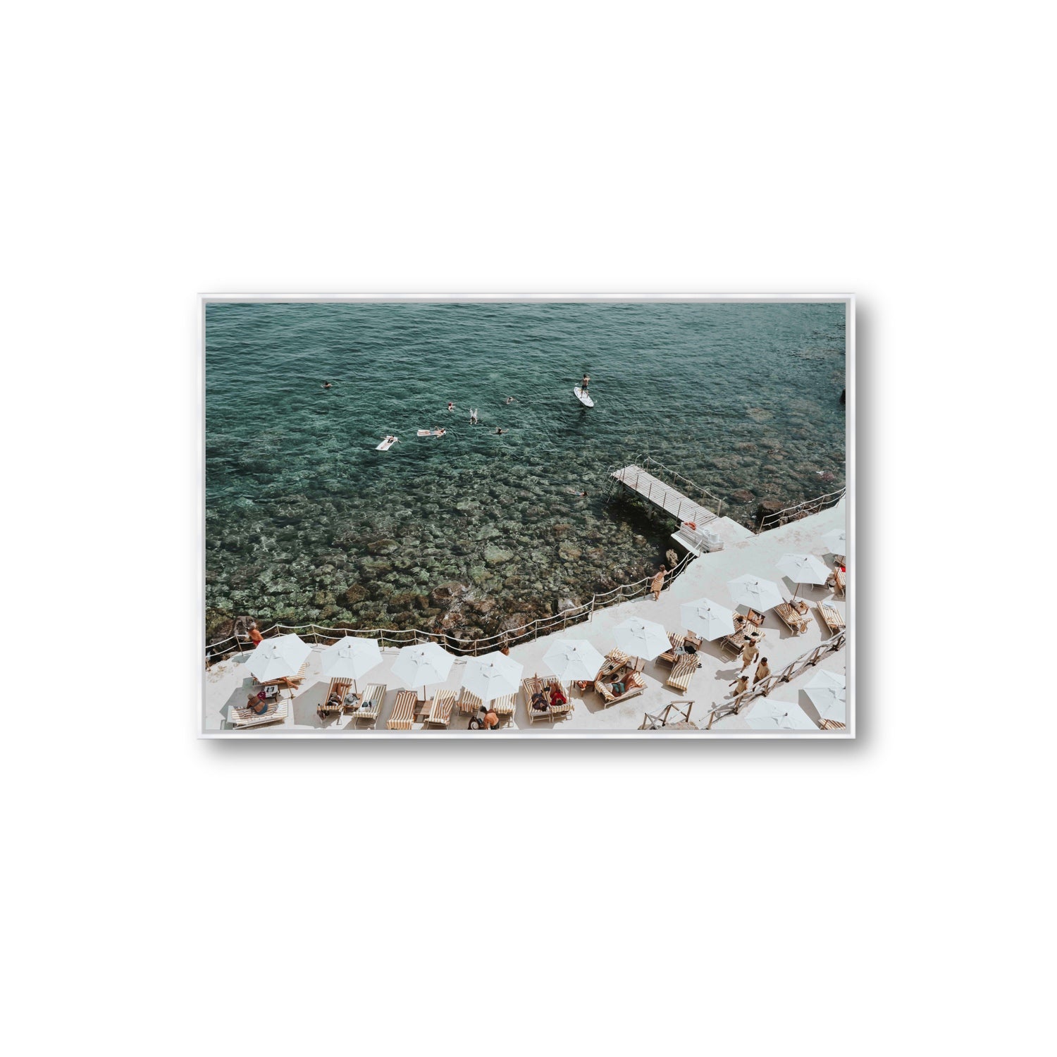 Our Tuscan Dream Tuscany Italian wall art Extra Large fine art canvas in white float frame