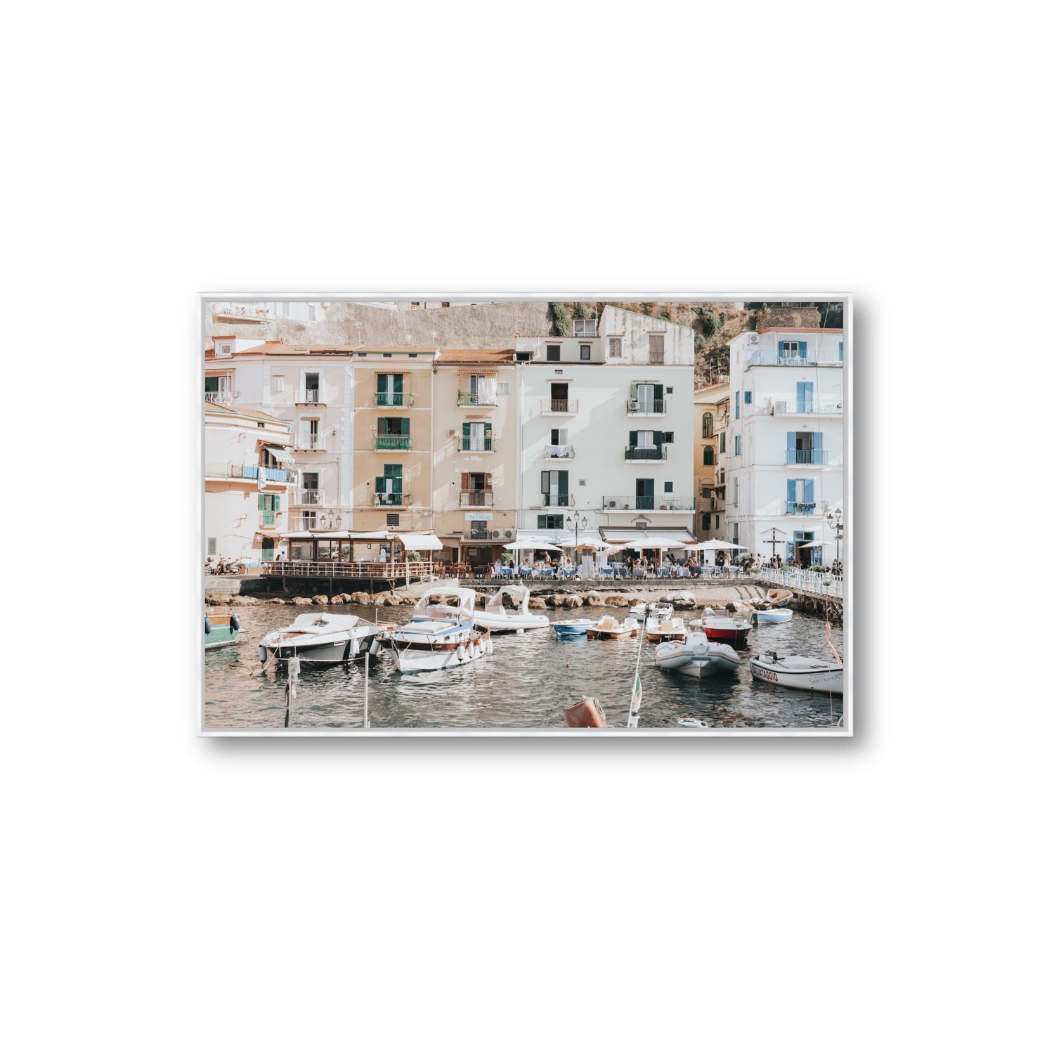 L'Insenatura fine art print, Sorrento, Italy, Extra Large, White Float Frame, Fine Art Canvas