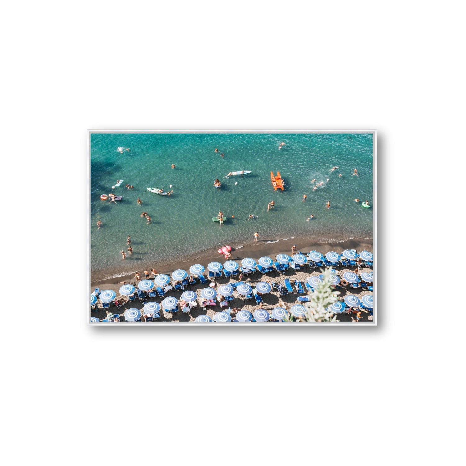 The Sea of Tranquility fine art print, Sorrento, Italy, Extra Large, White Float Frame, Fine Art Canvas