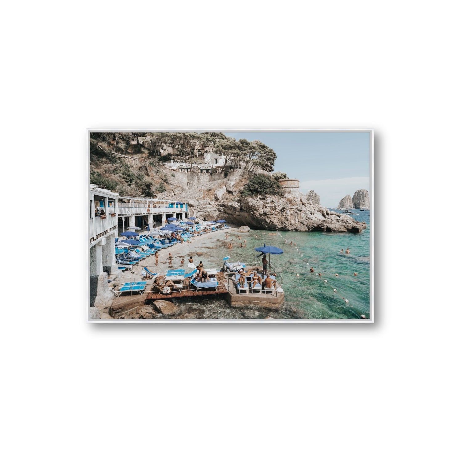 Vita Bella fine art print, Capri, Italy, Extra Large, White Float Frame, Fine Art Canvas