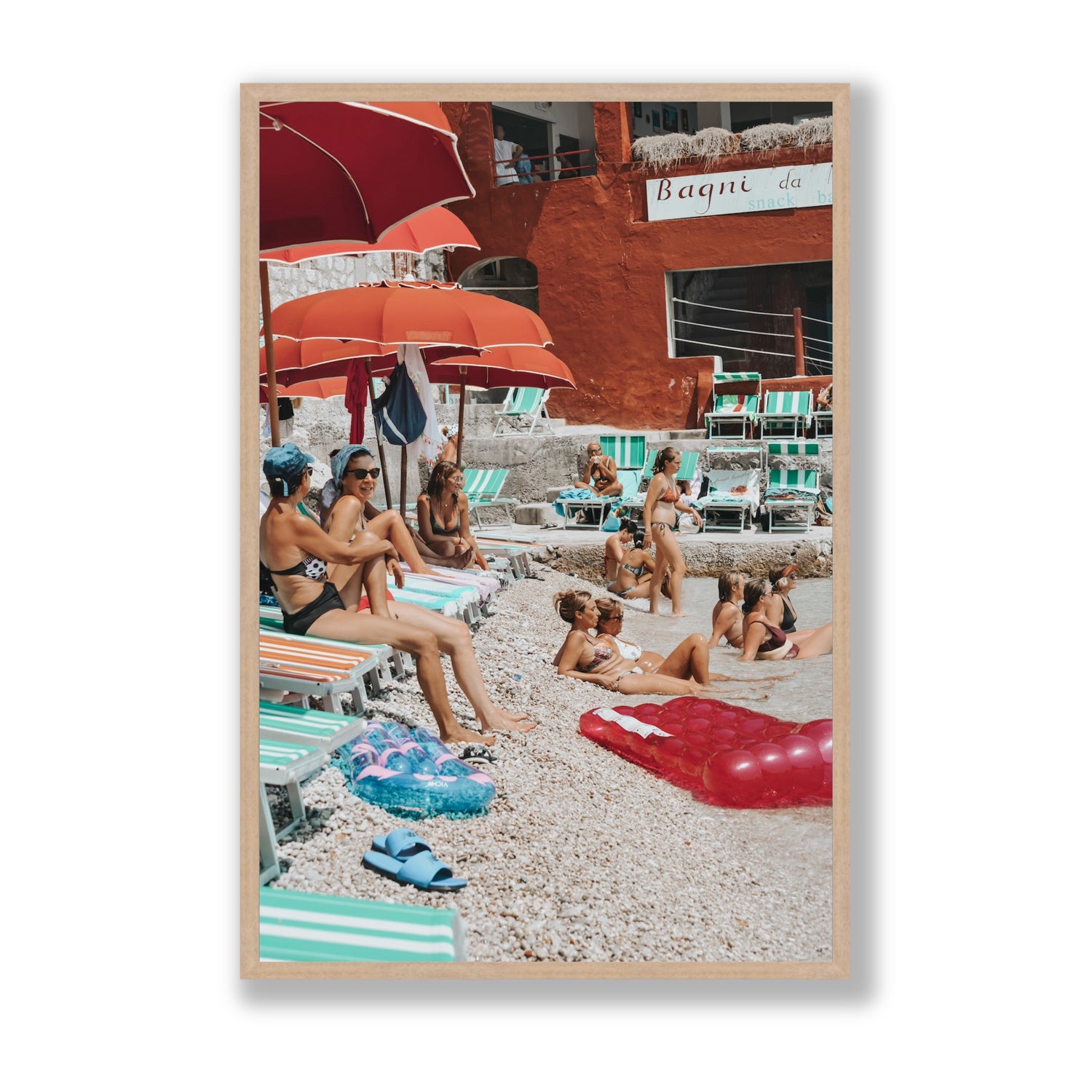 La Dolce Vita fine art print, Capri, Italy, Statement, Natural Oak Frame · Full Bleed, Fine Art Print