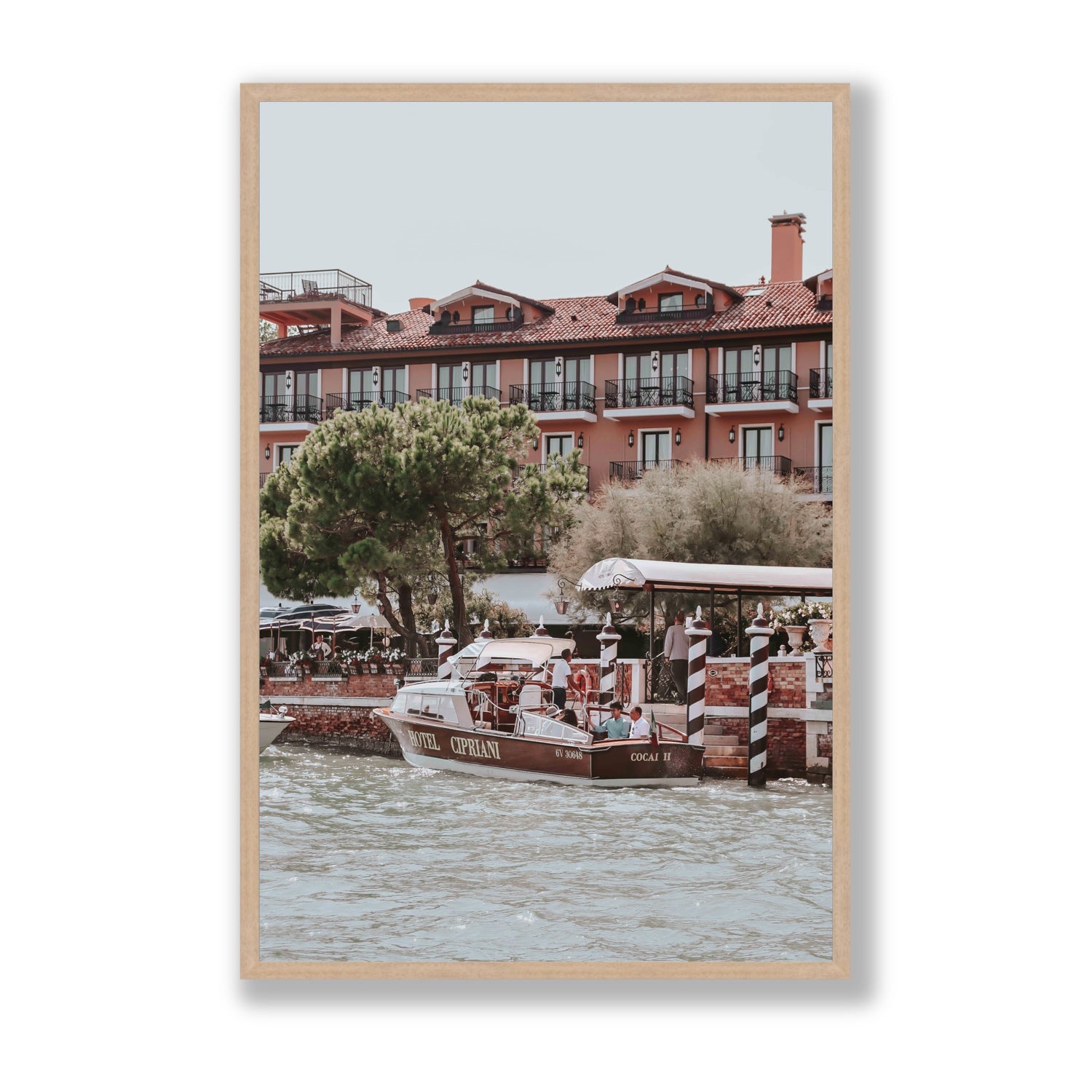 Cocai II Venice Italian wall art Statement full-bleed fine art print in natural oak frame
