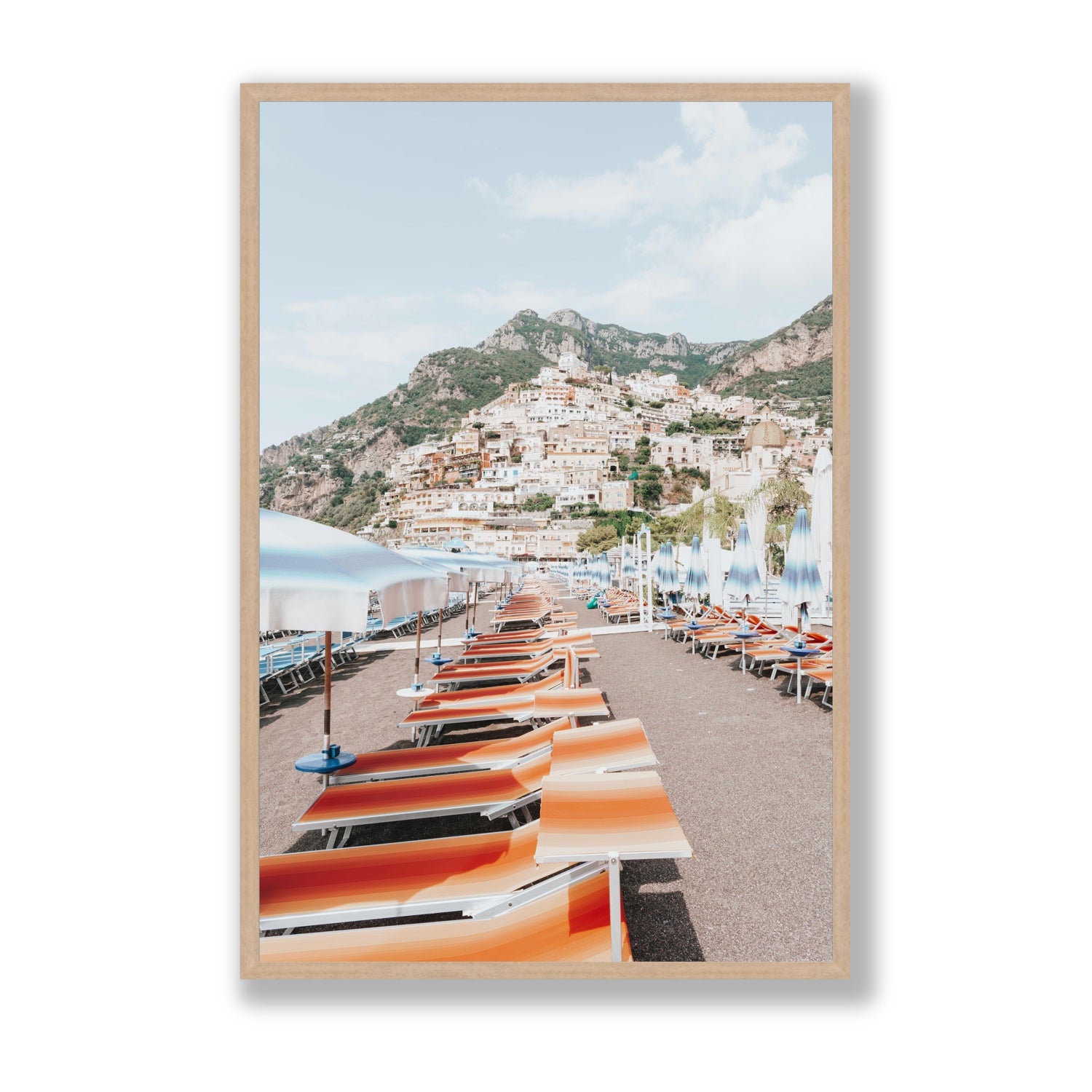 A Symphony of Colours fine art print, Positano, Italy, Statement, Natural Oak Frame · Full Bleed, Fine Art Print