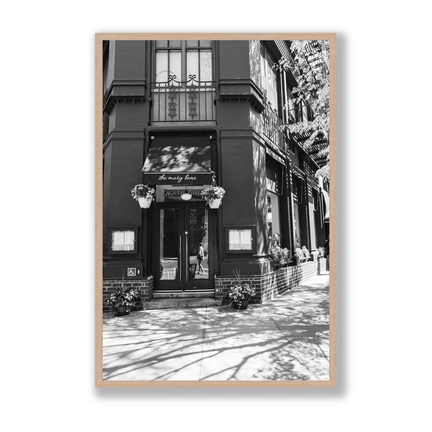 Mary's Corner fine art print, New York, United States, Statement, Natural Oak Frame · Full Bleed, Fine Art Print