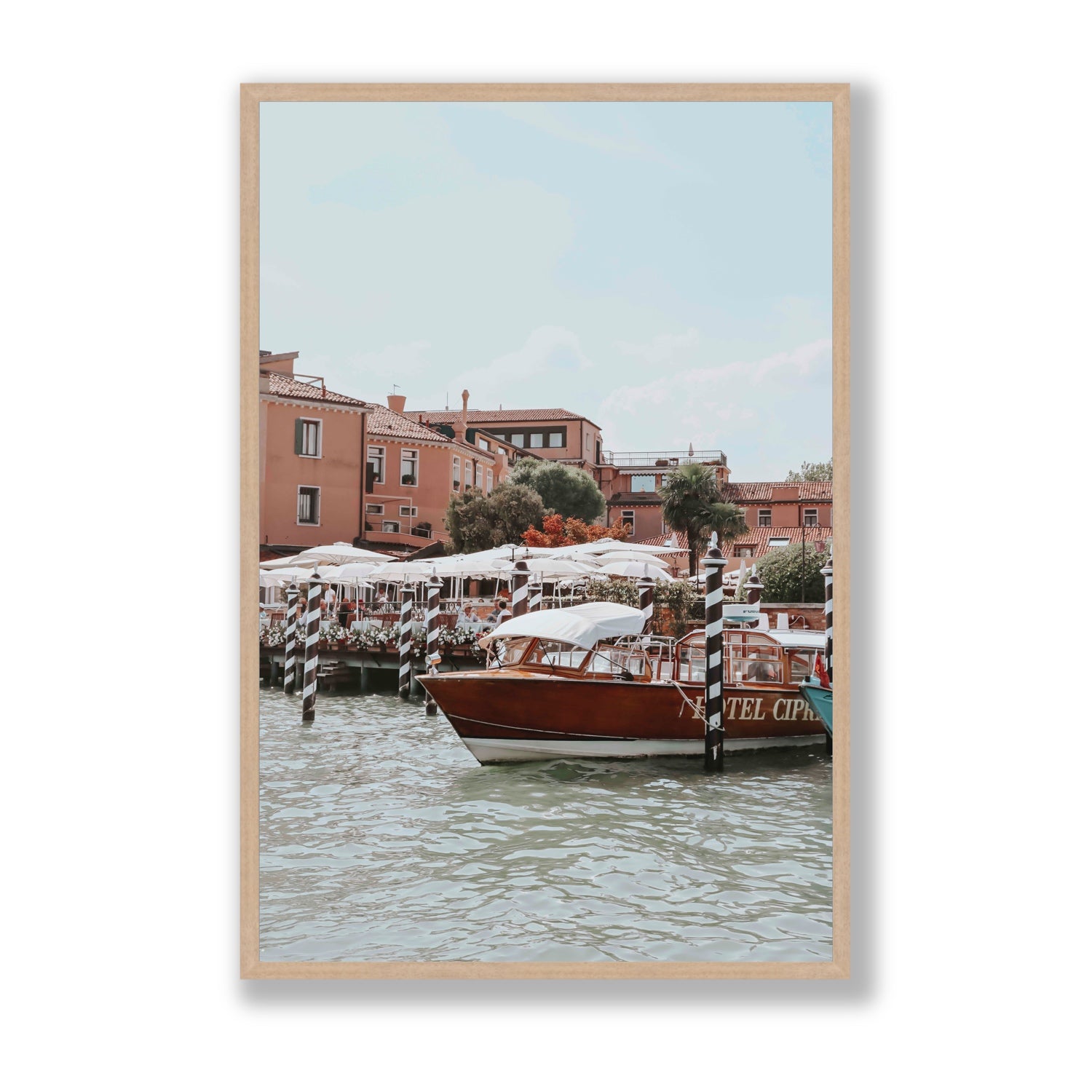 Queen Of The Adriatic Venice Italian wall art Statement full-bleed fine art print in natural oak frame
